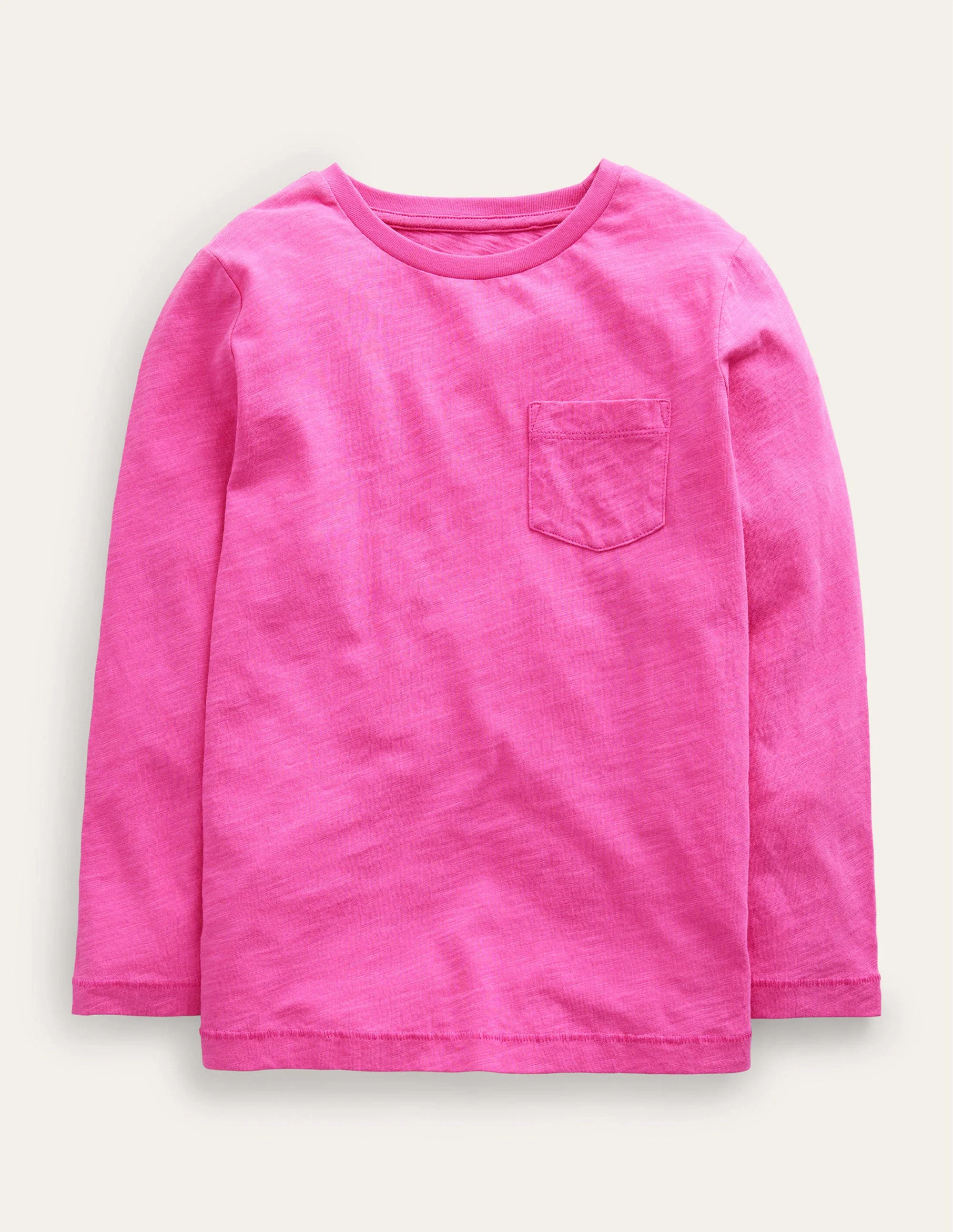 Long-sleeved Washed T-shirt-Knockout Pink
