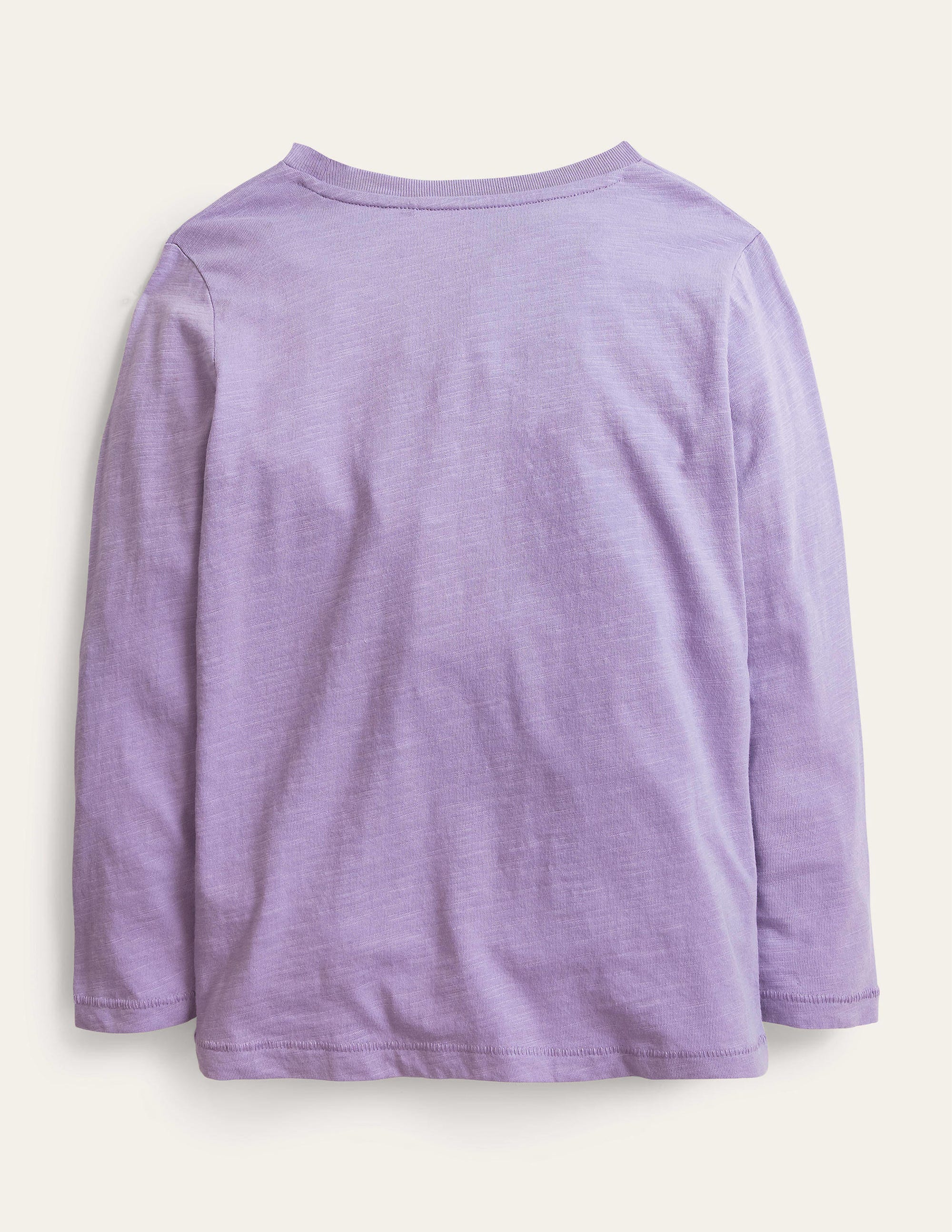 Long-sleeved Washed T-shirt-Misty Lavendar Purple - Image 2