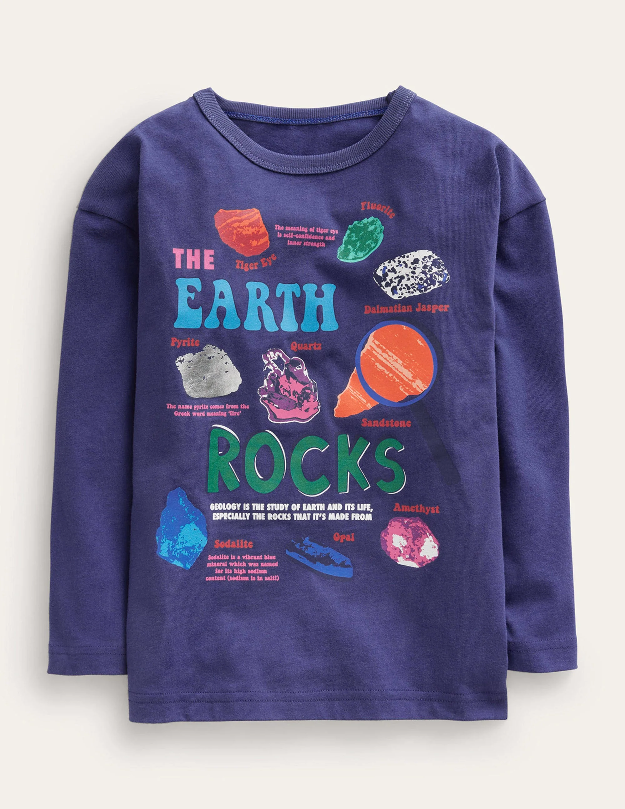 Printed Rock T-shirt-Starboard Blue