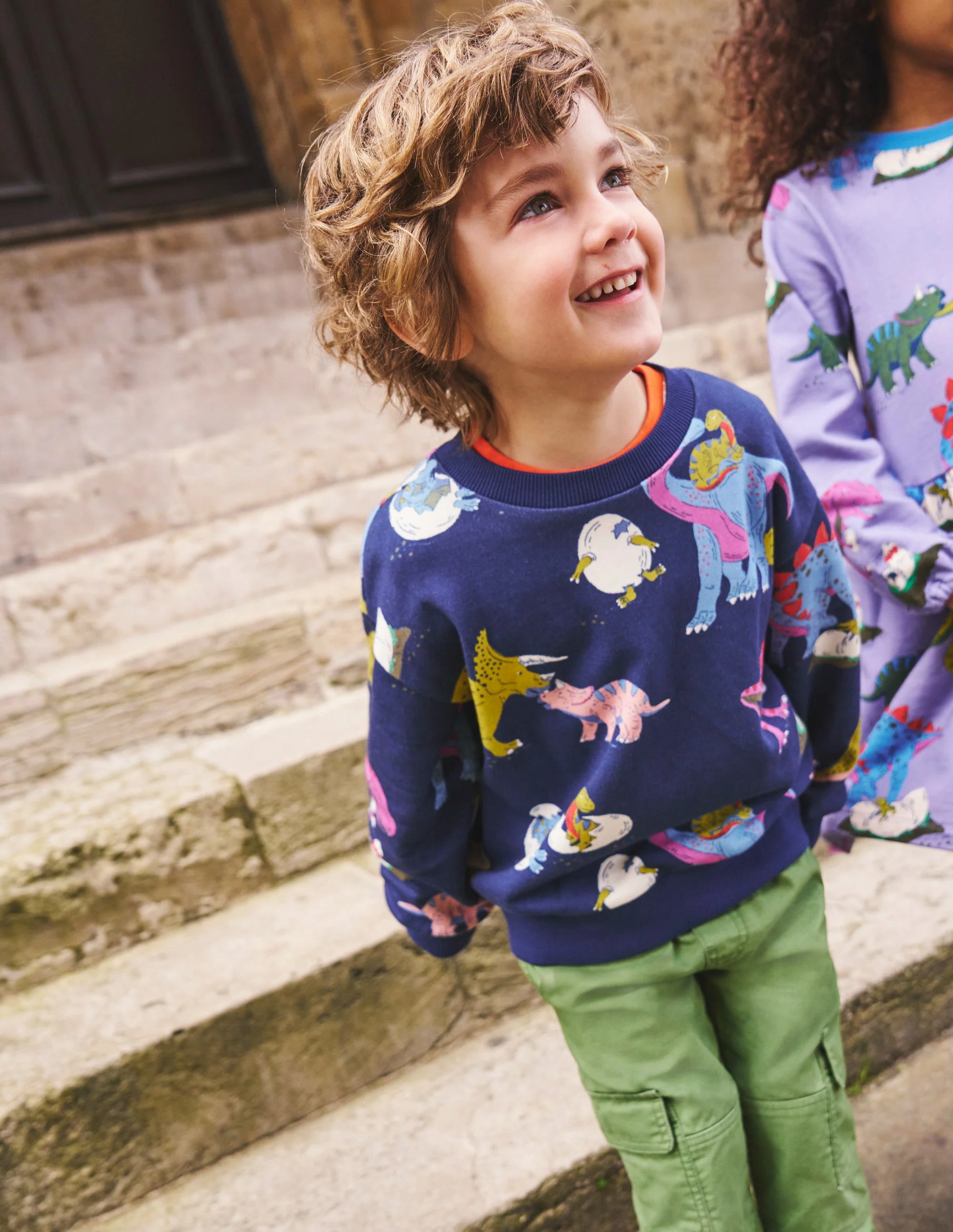 Printed Sweatshirt-Multi Dino Family - Image 8