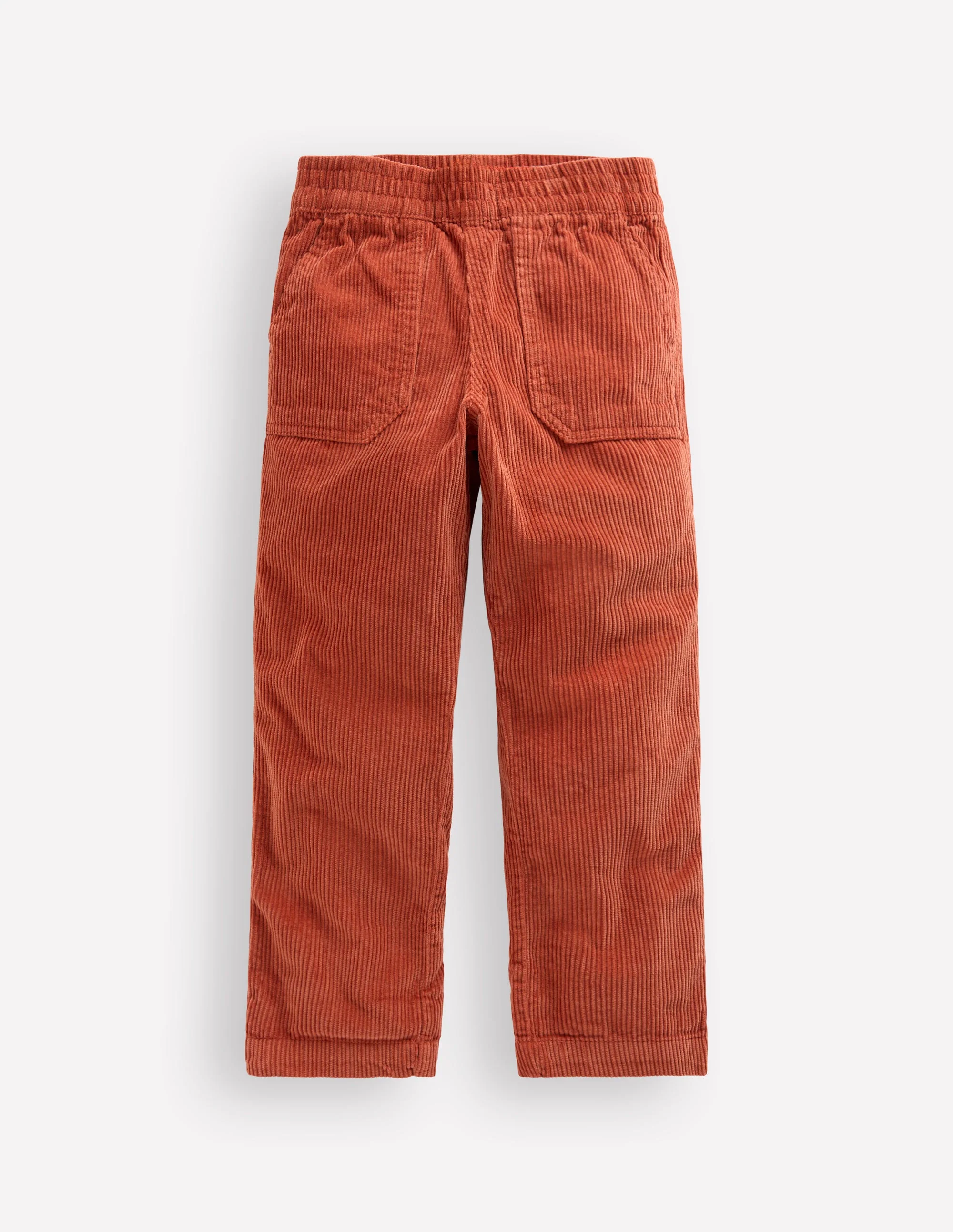 Pull-on Cord Pants-Roasted Chestnut Brown