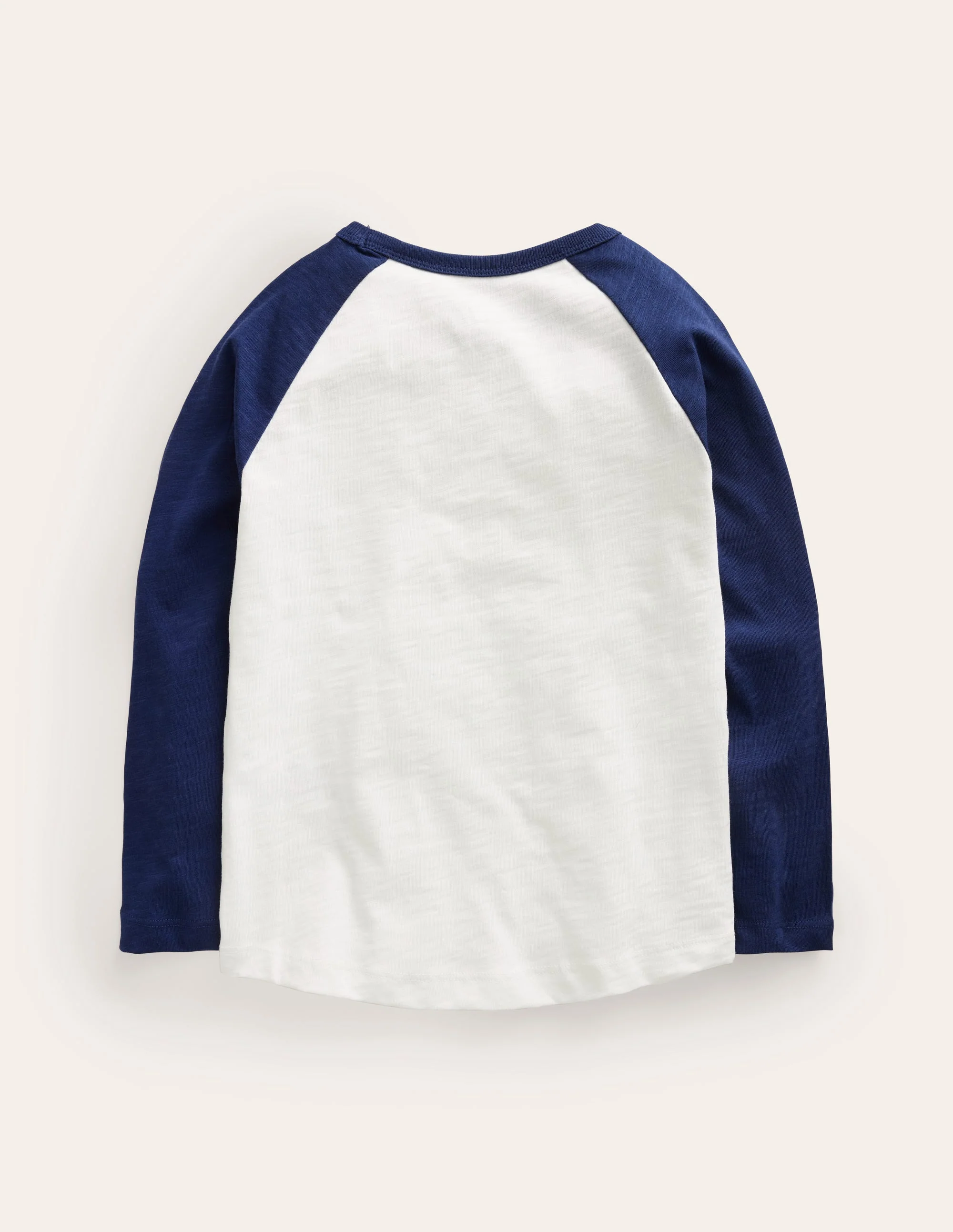 Raglan Fact File T-shirt-Ivory/Navy Sharks - Image 2