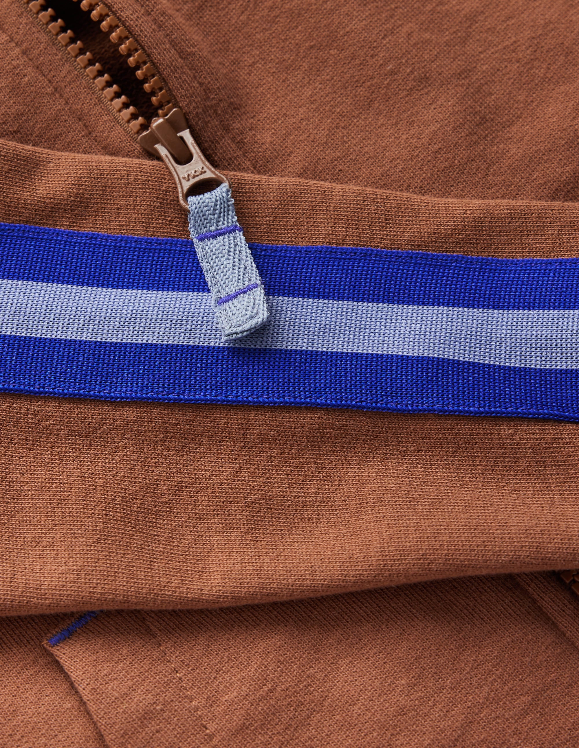 Raglan Zip-through Hoody-Brown - Image 3