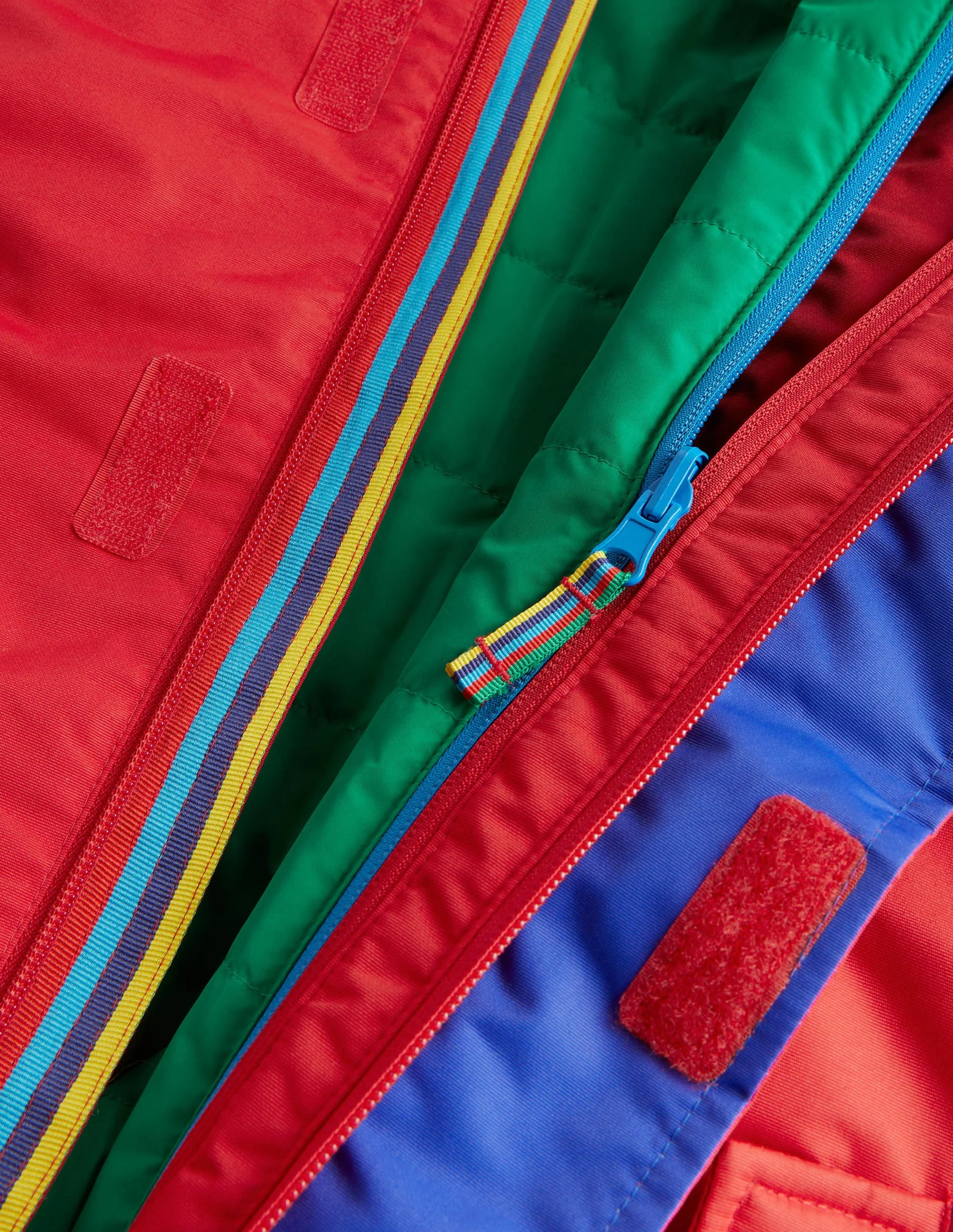Red Rainbow 4-in-1 Waterproof Parka-Rockabilly Red Rainbow - Image 3