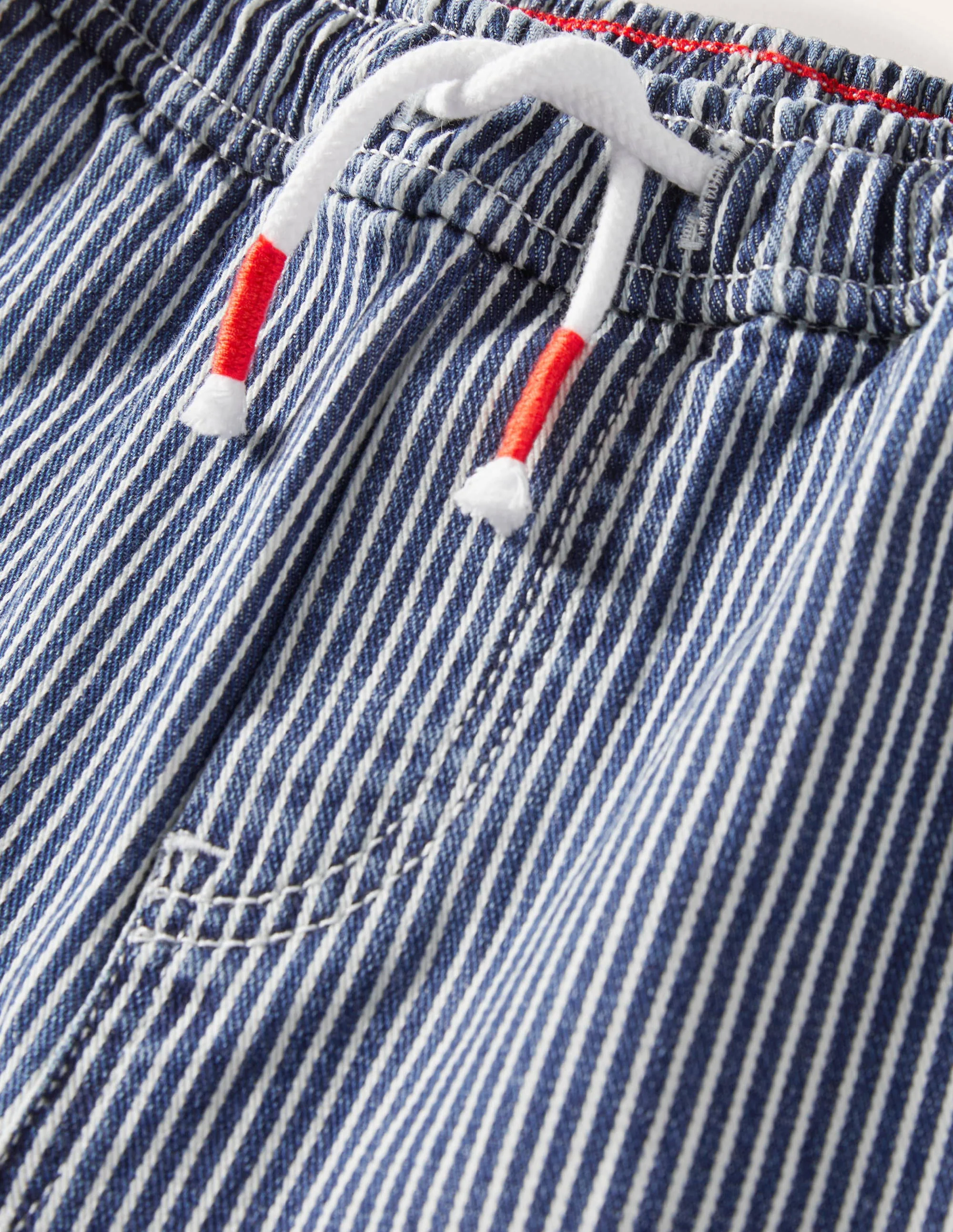 Relaxed Slim Pull-on Pants-Indigo Navy Ticking - Image 3