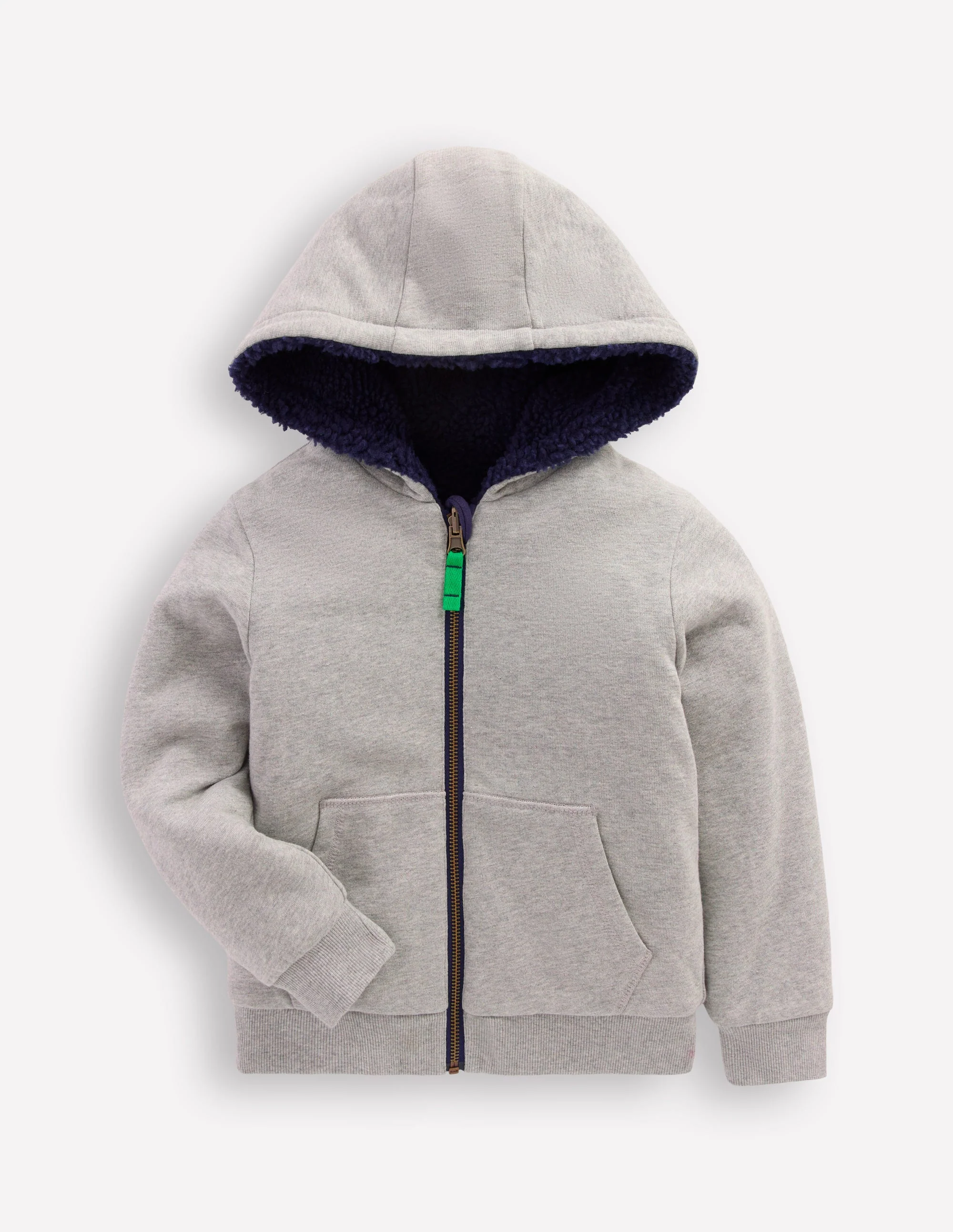Reversible Borg Hoody-Grey Marl - Image 4