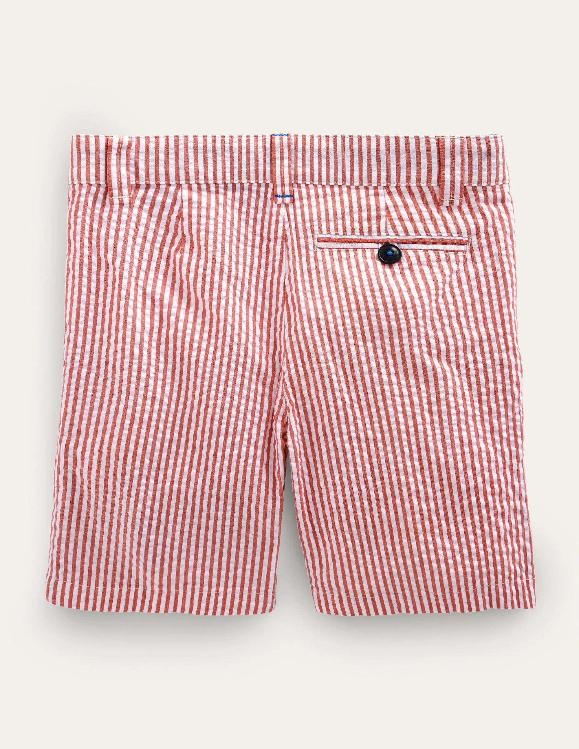 Seersucker Shorts-Jam Red/Ivory Stripe - Image 2