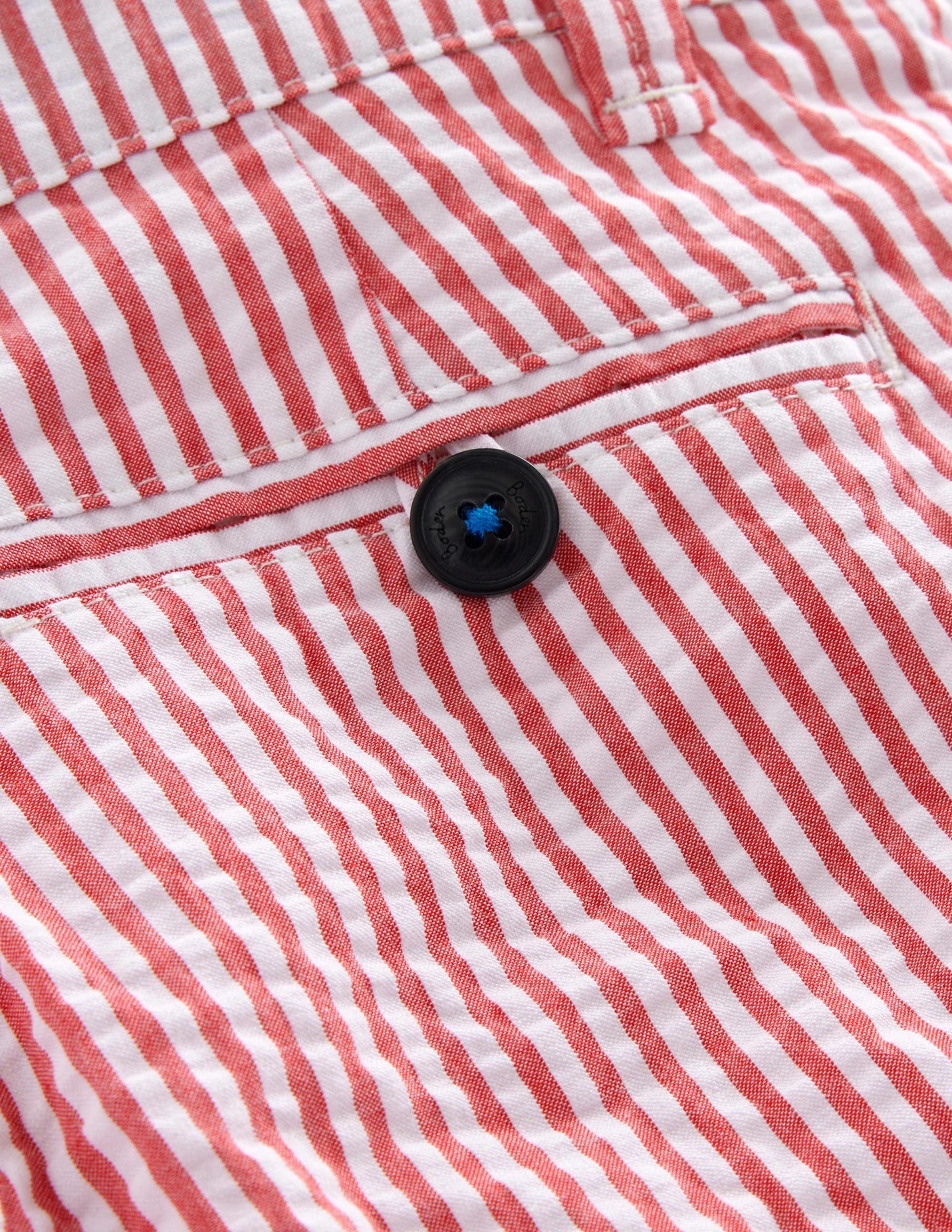 Seersucker Shorts-Jam Red/Ivory Stripe - Image 3