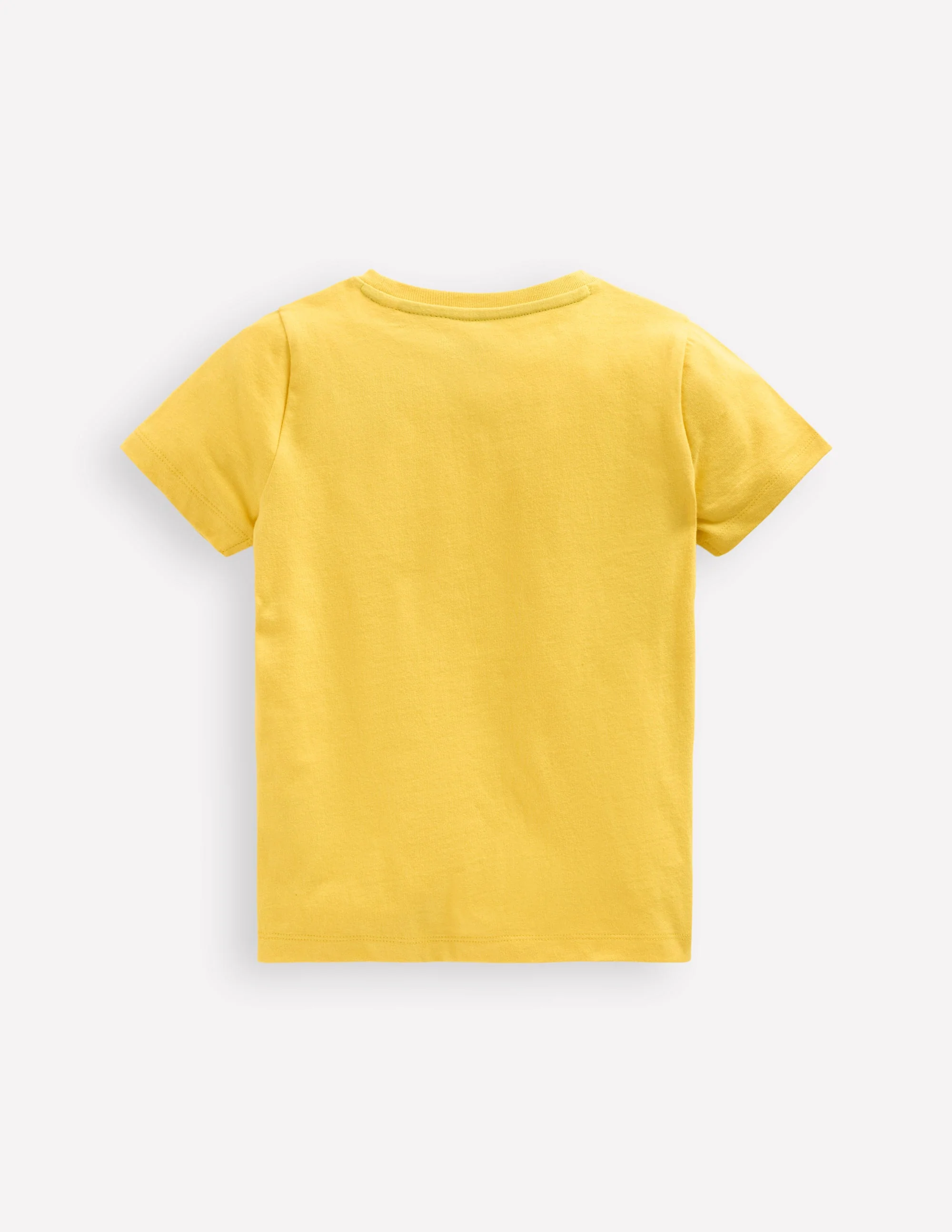 Short Sleeve Appliqué T-shirt-Lemon Yellow Bunnies - Image 2