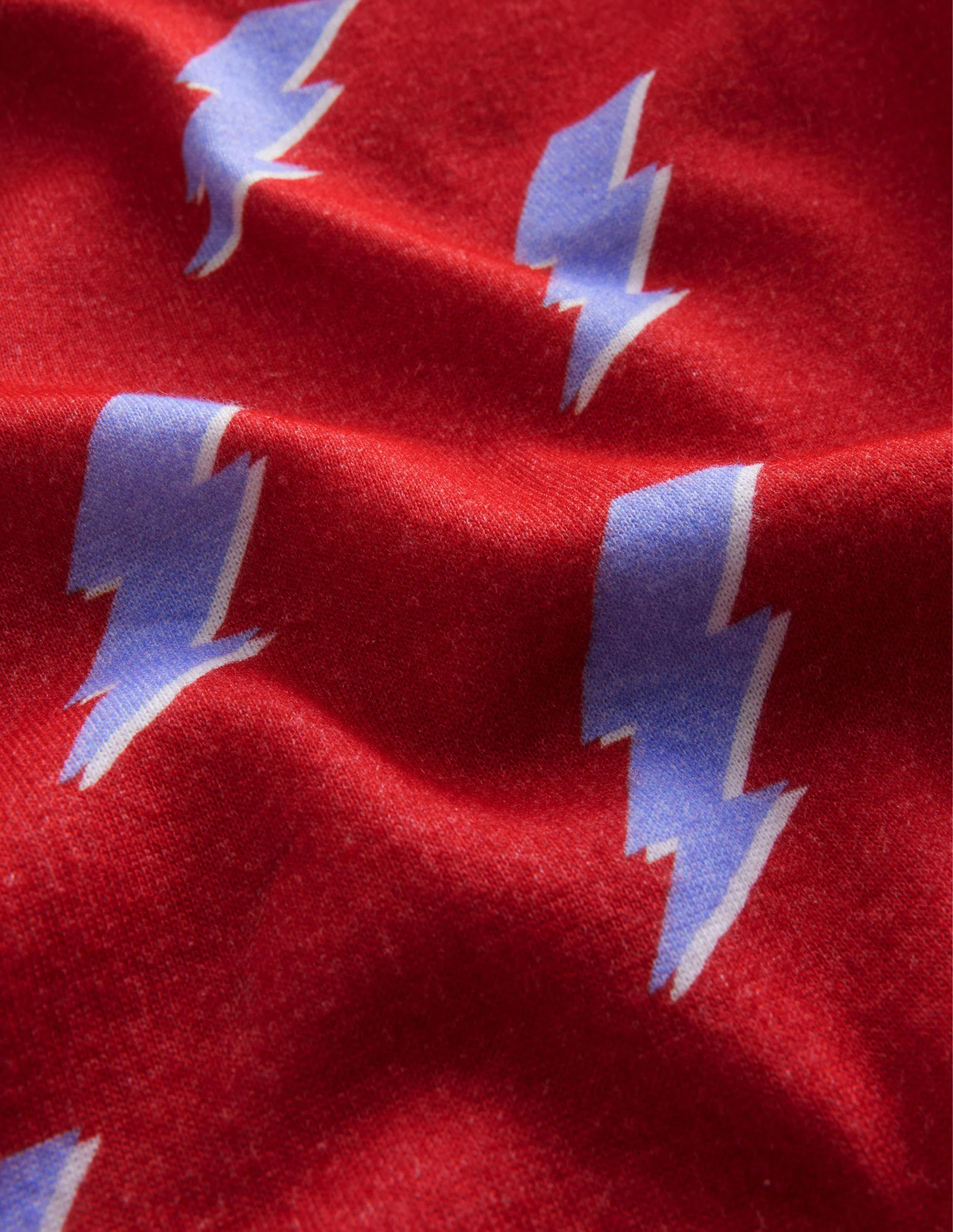 Single Glow-in-the-dark Pajama-Red Lightening Bolt - Image 3