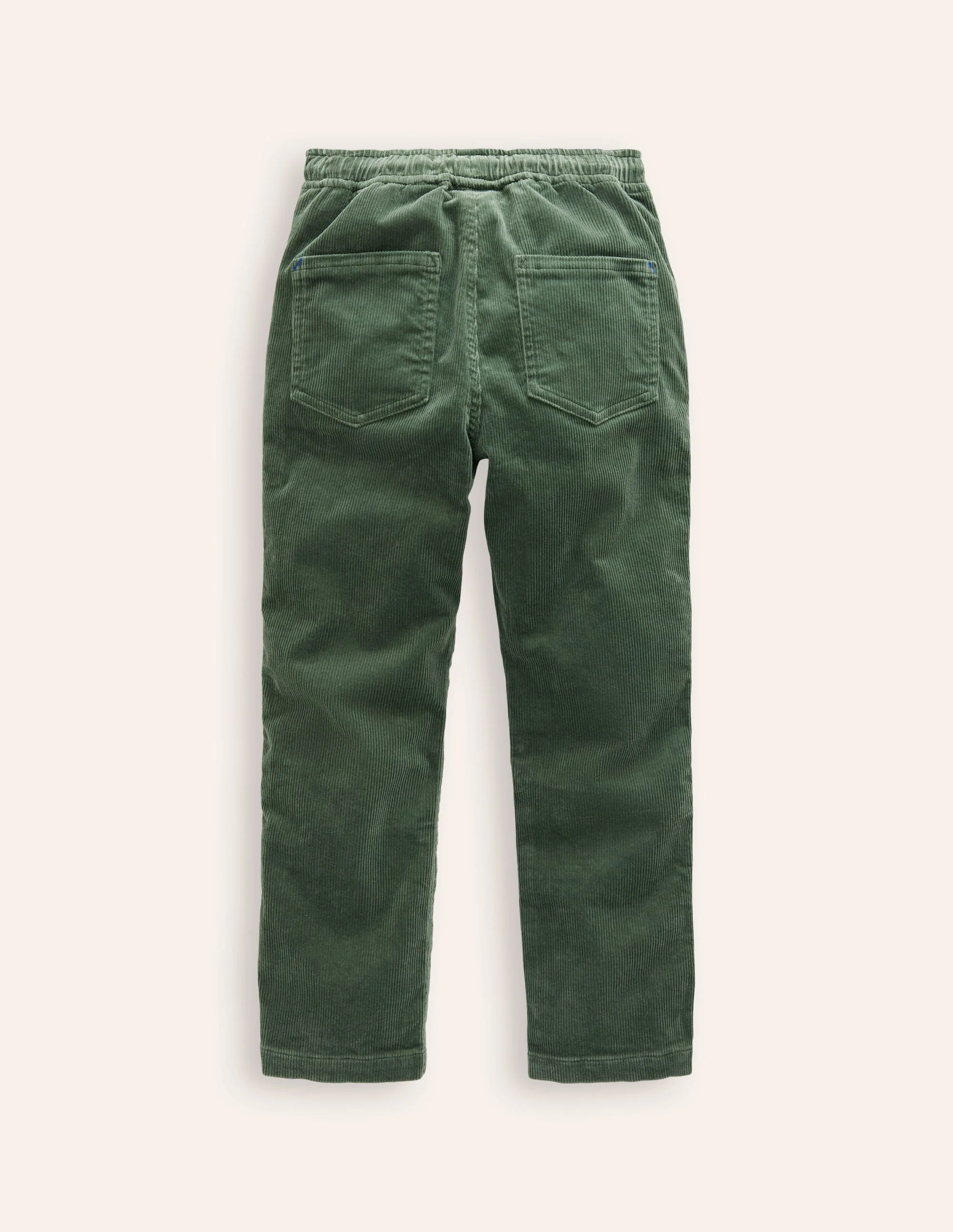 Slim Pull On Pants-Bottle Green Cord - Image 2