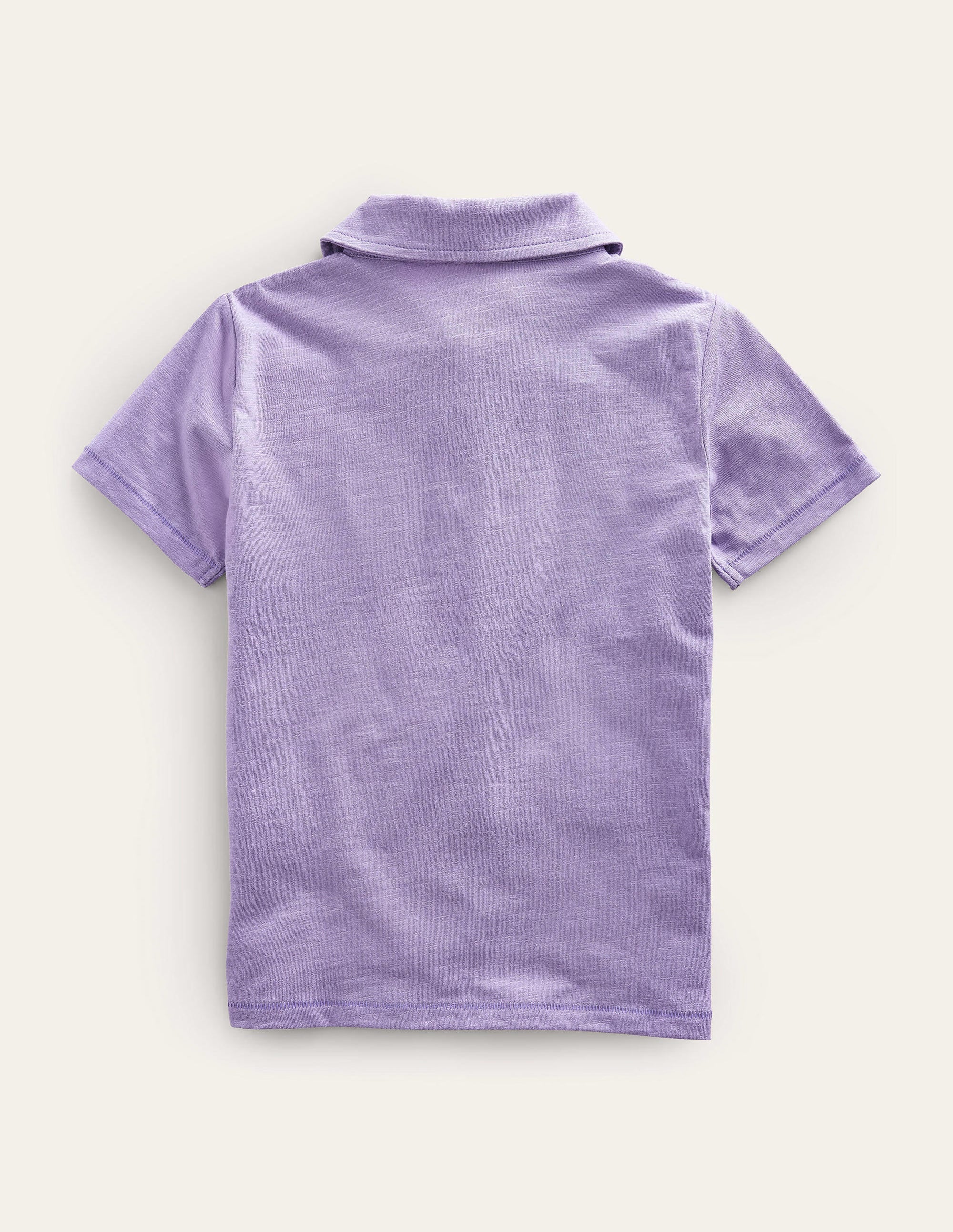 Slub Polo Shirt-Misty Lavender - Image 2