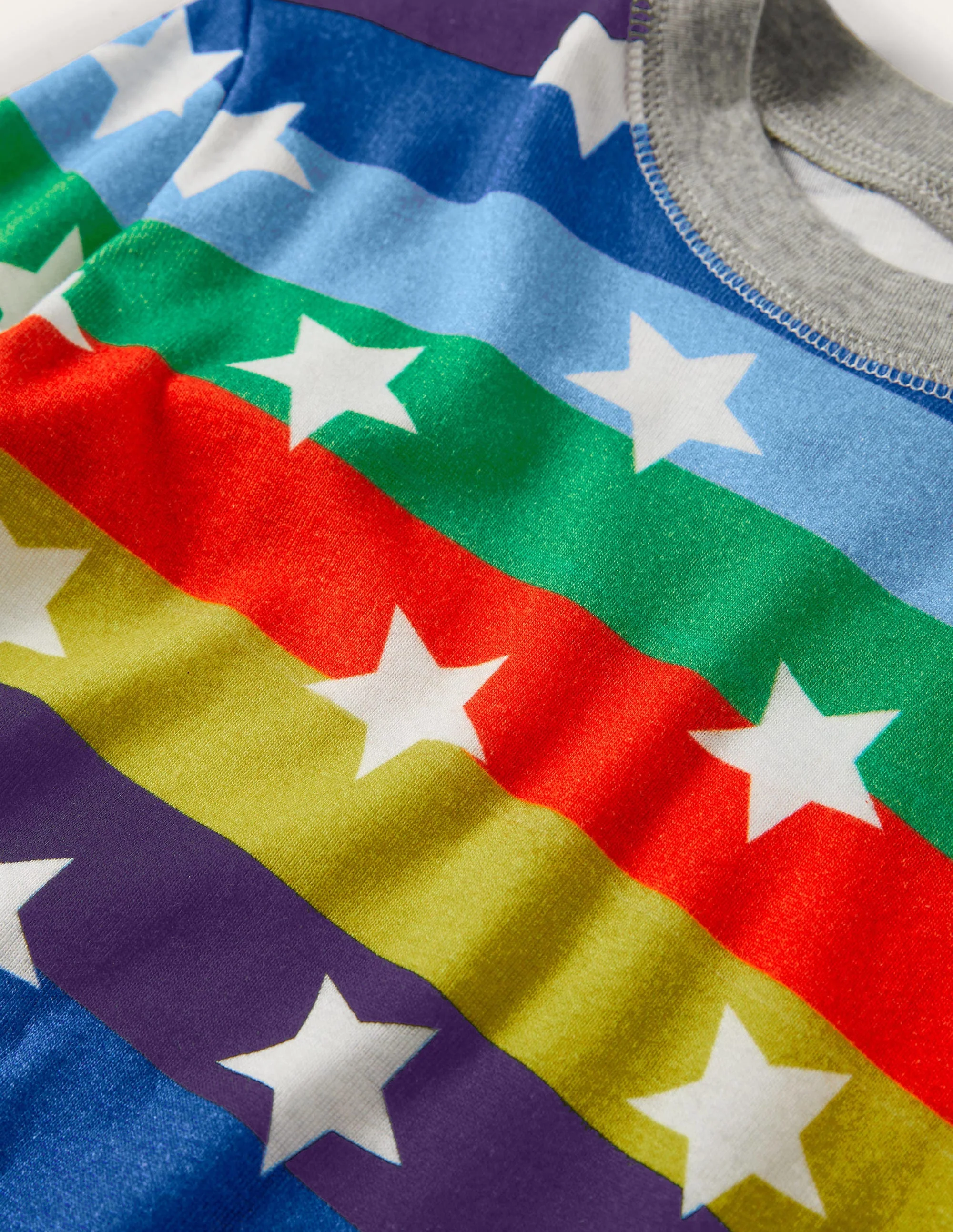 Snug Glow-in-the-dark Pajamas-Rainbow Stars - Image 3
