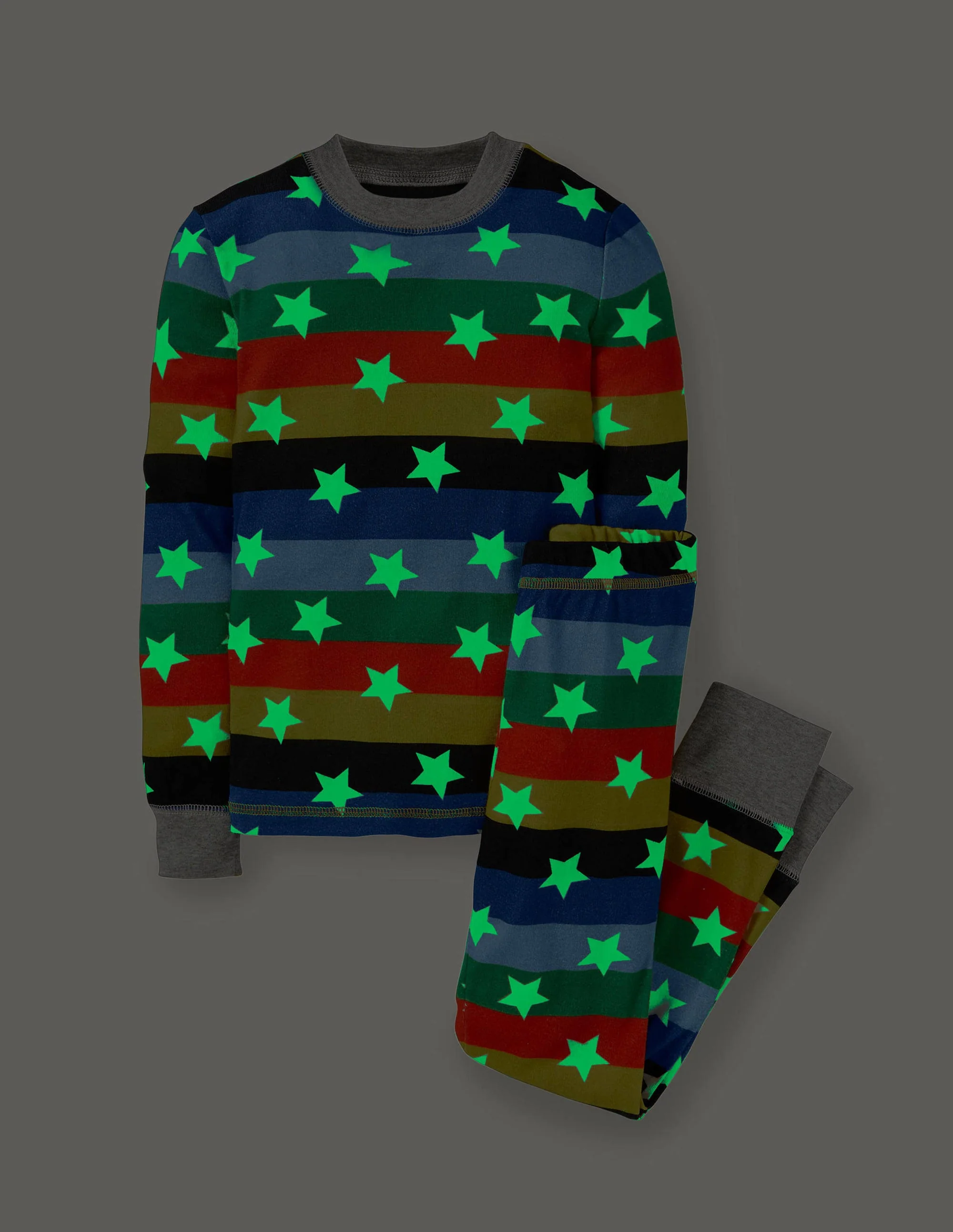 Snug Glow-in-the-dark Pajamas-Rainbow Stars - Image 4