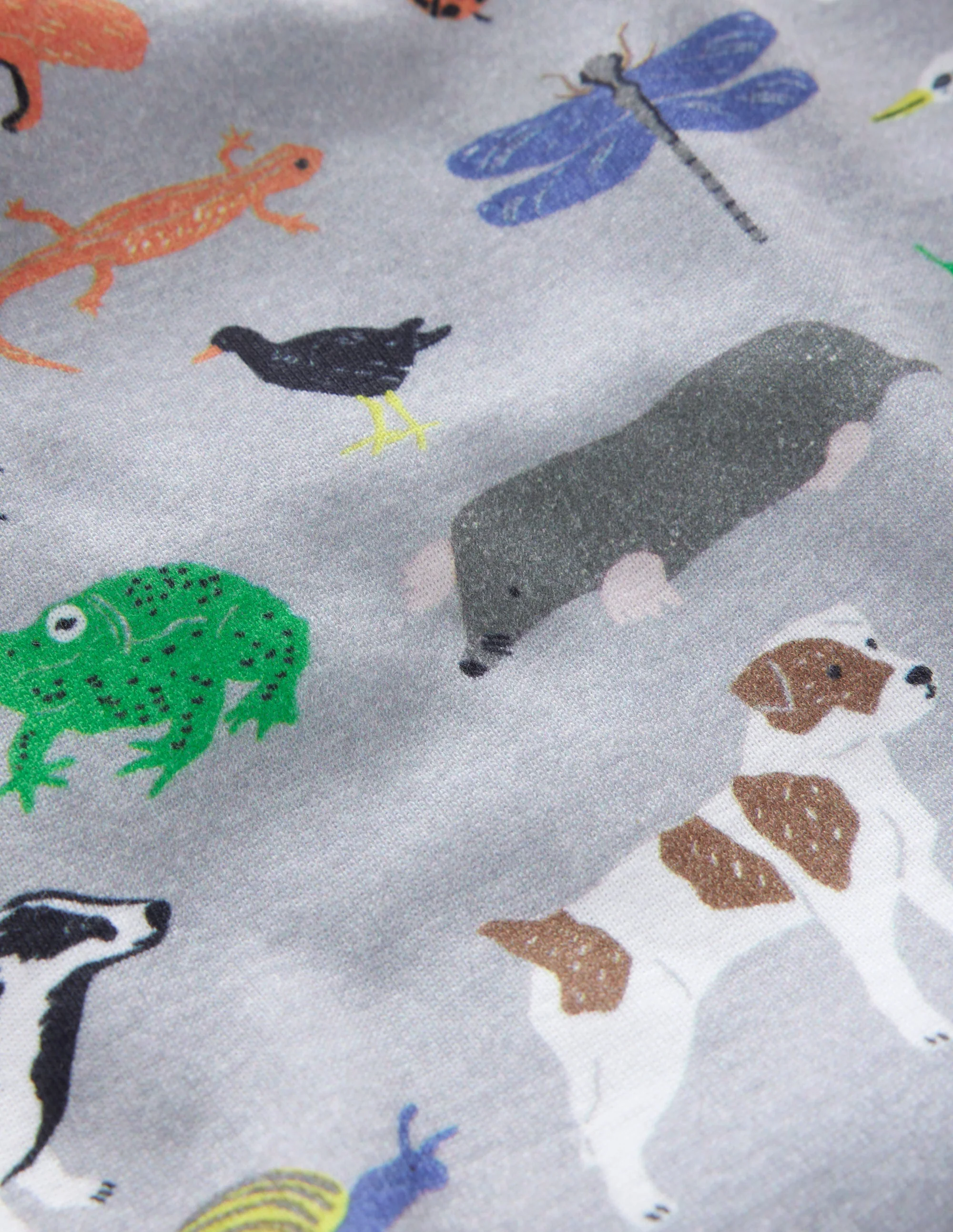 Snug Long John Pajamas-Grey Marl Nature Trail - Image 3