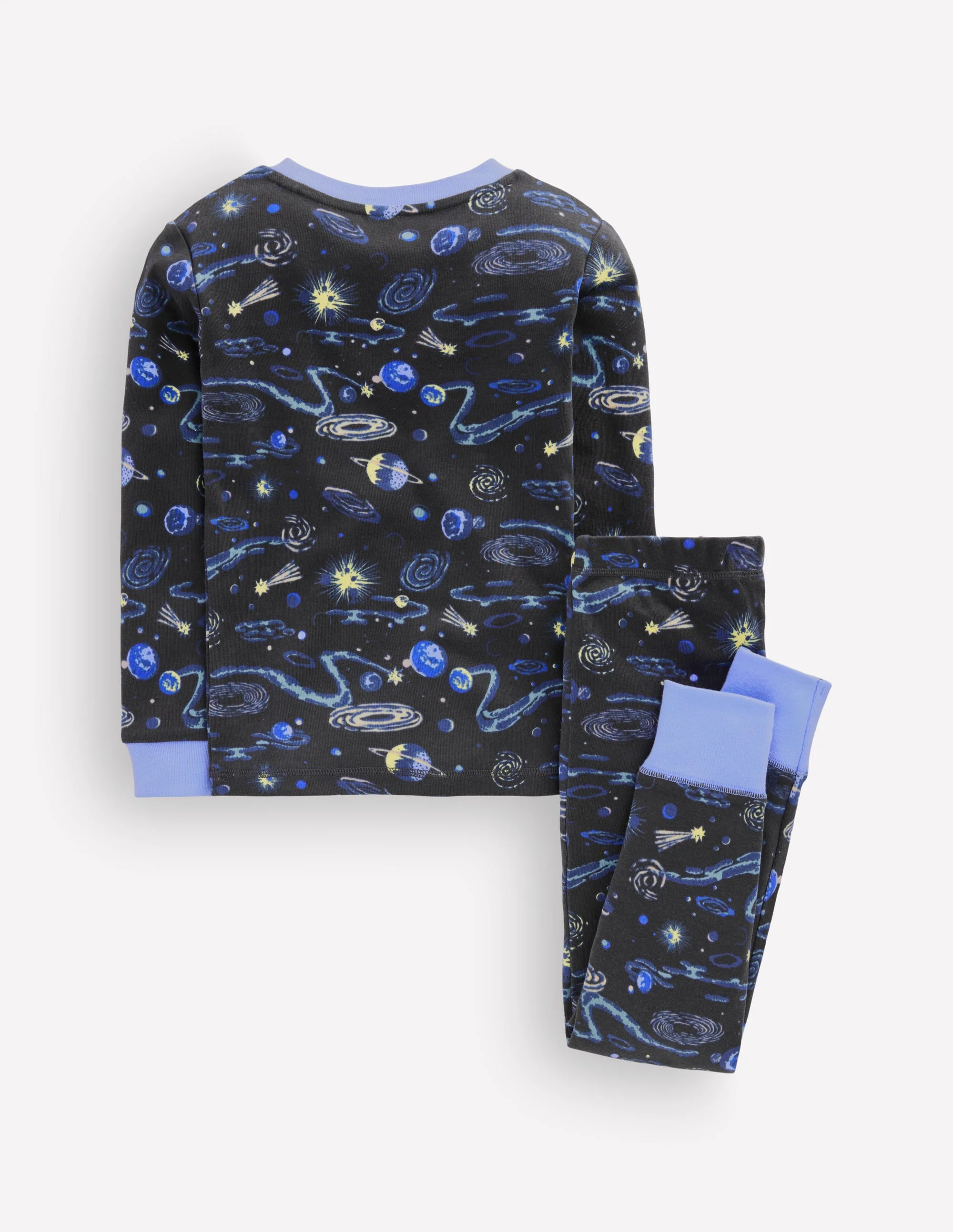 Snug Long John Pajamas-Shadow Grey Constellation - Image 2