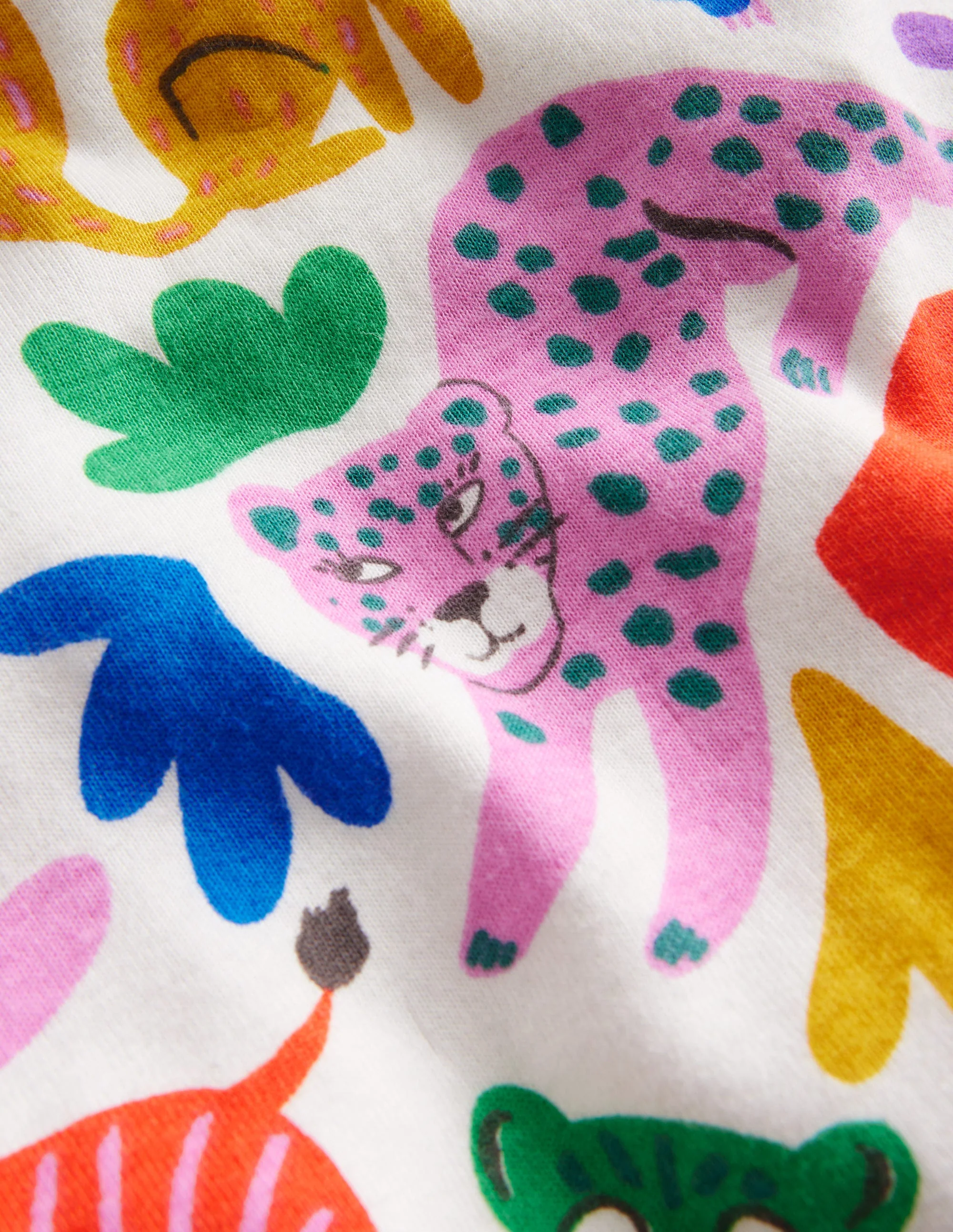 Snug Short John Pajamas-Multi Safari Friends - Image 3
