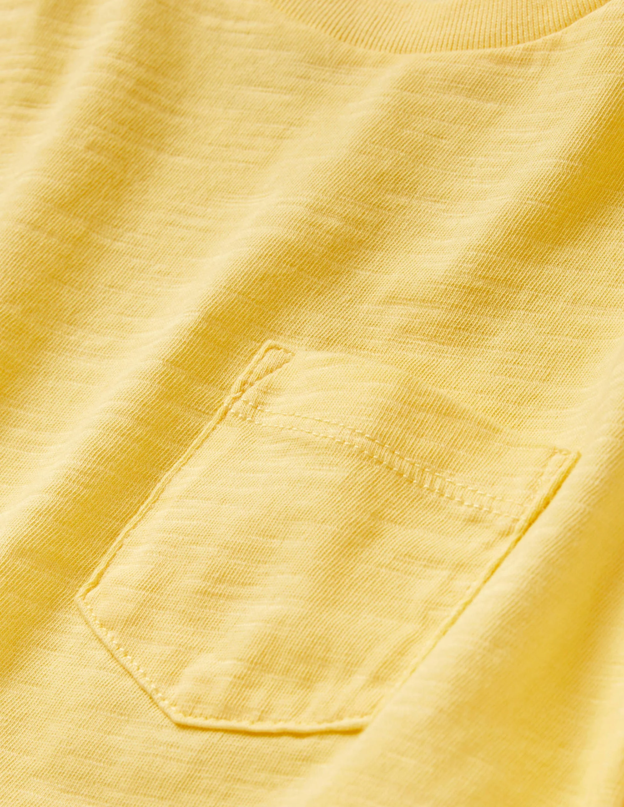 Striped Washed Slub T-shirt-Sun Bleach Yellow - Image 3