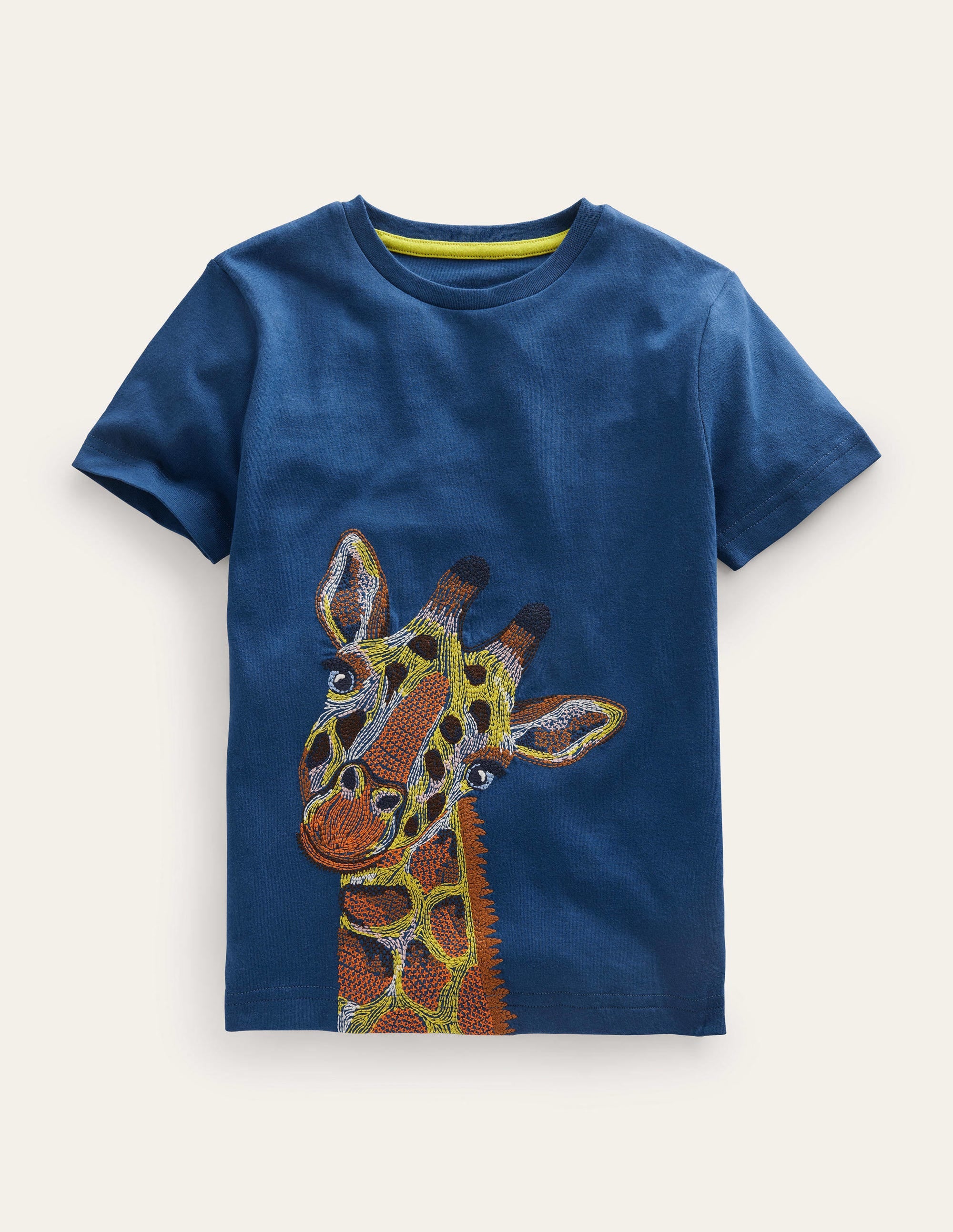 Superstitch T-shirt-Sapphire Blue Giraffe