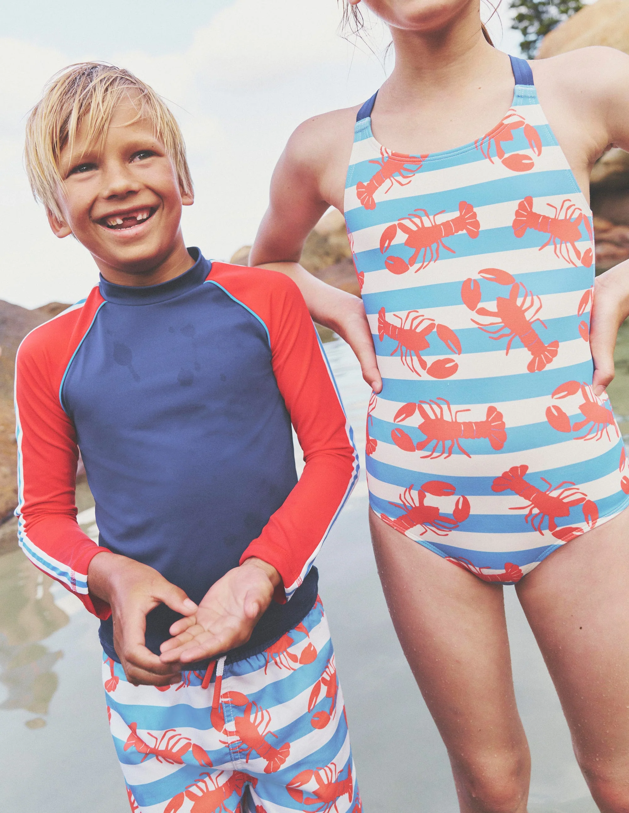 Swim Shorts-Jam Red Lobster Stripe - Image 5