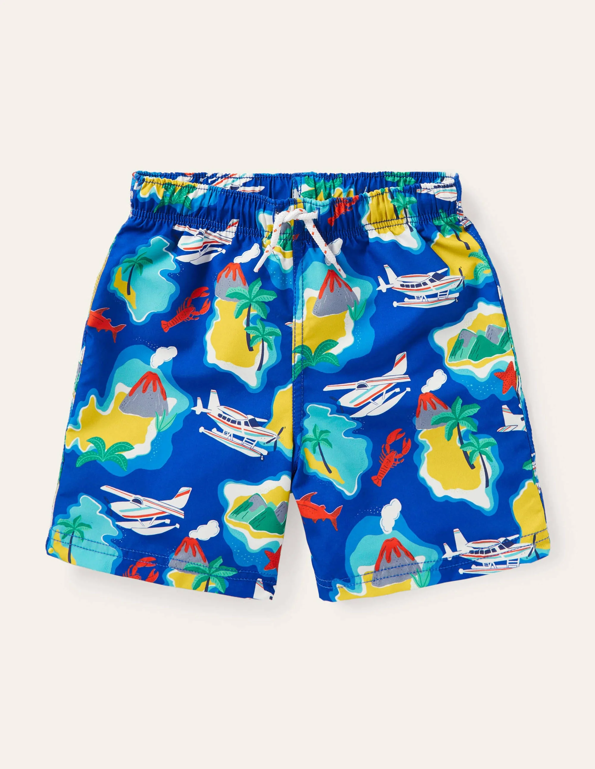 Woven Trunks-Brilliant Blue Island Hopping