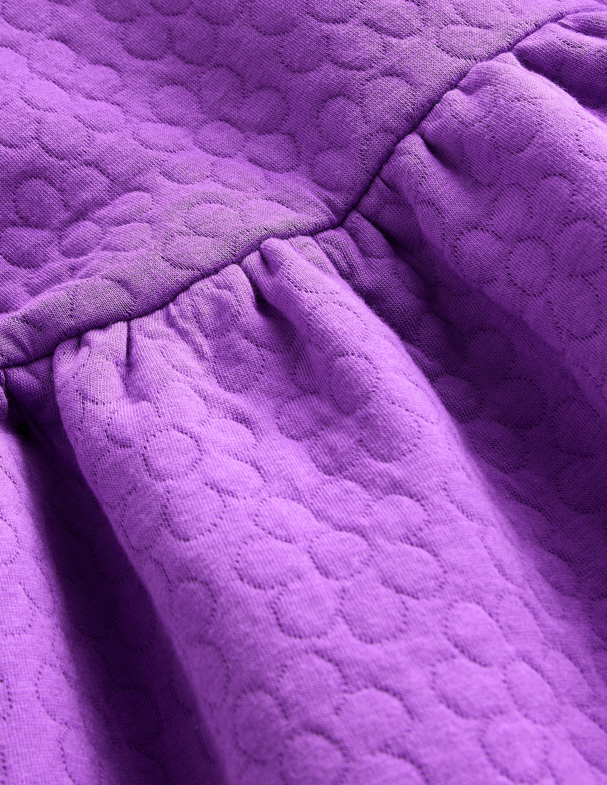 Aggie Flower Jacquard Dress-Purple Topaz - Image 3