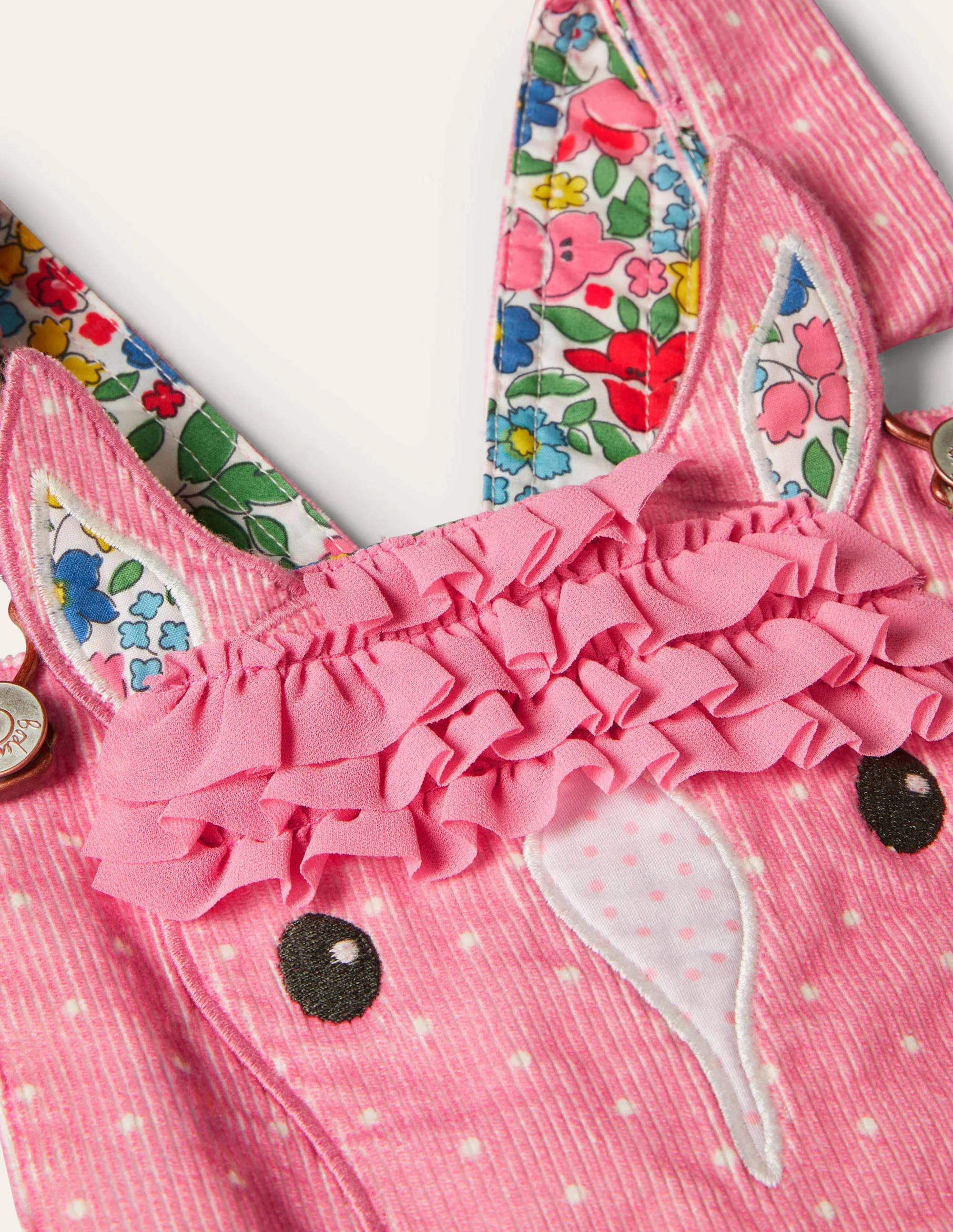Appliqué Horse Overalls-Formica Pink - Image 3