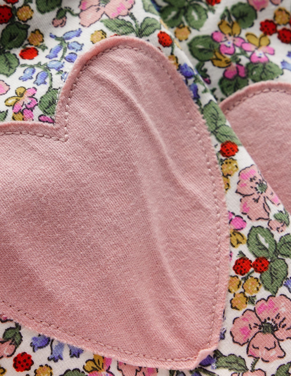 Appliqué Leggings-Soft Ivory Berry Floral - Image 3