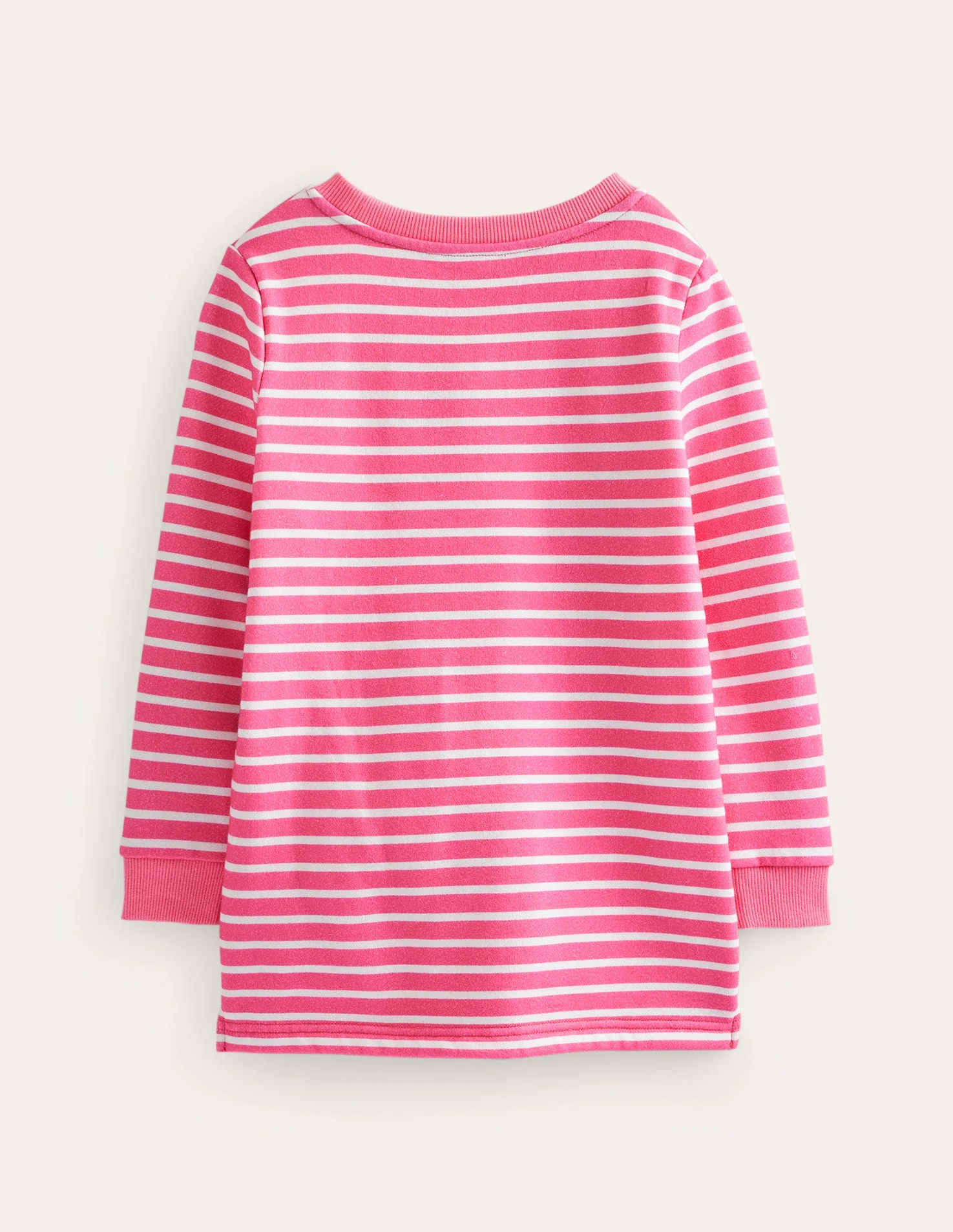 Appliqué Pocket Tunic-Cosmos Pink/Ivory Stripe - Image 2
