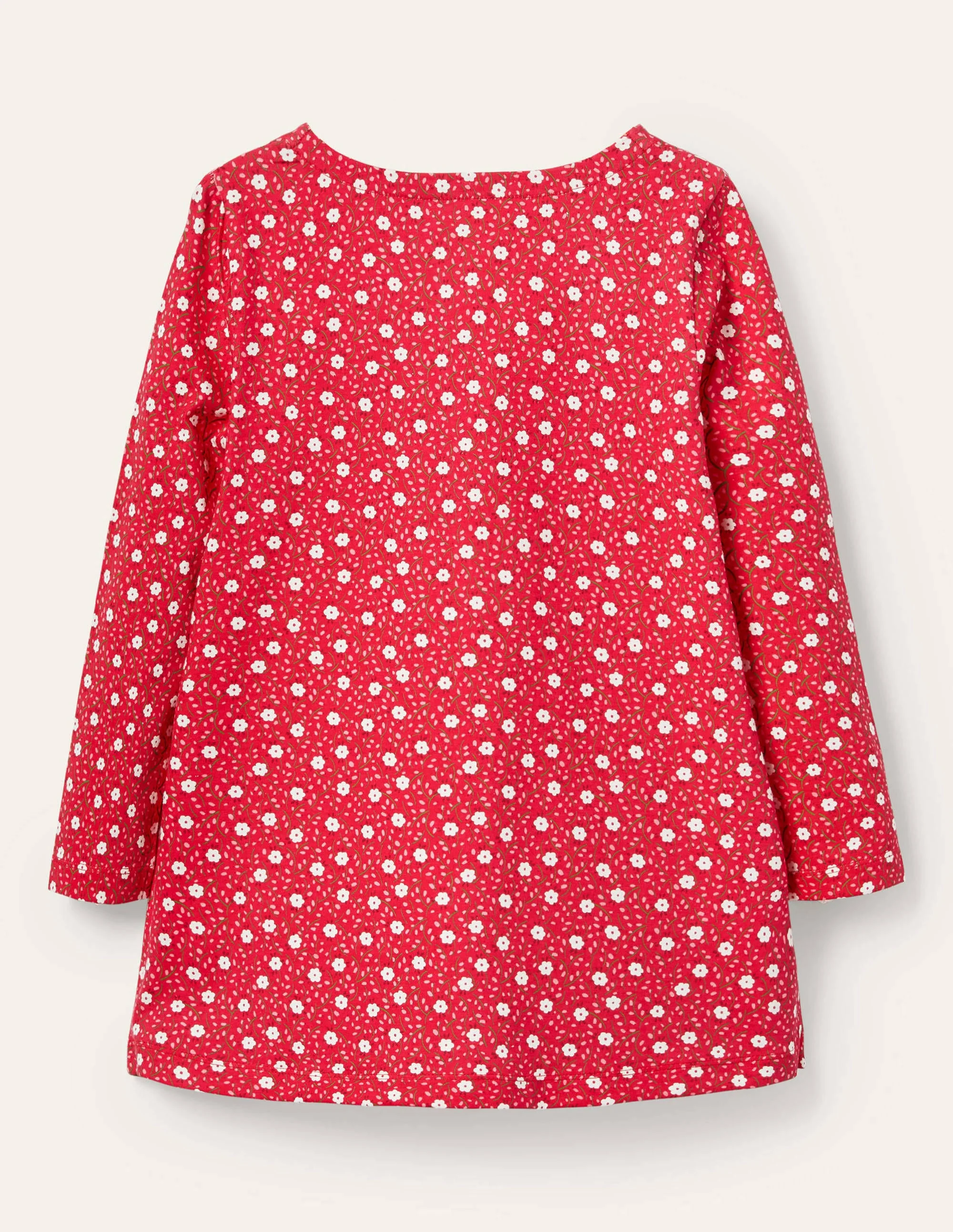 Appliqué Pocket Tunic-Floral Ditsy Rose Deer - Image 2