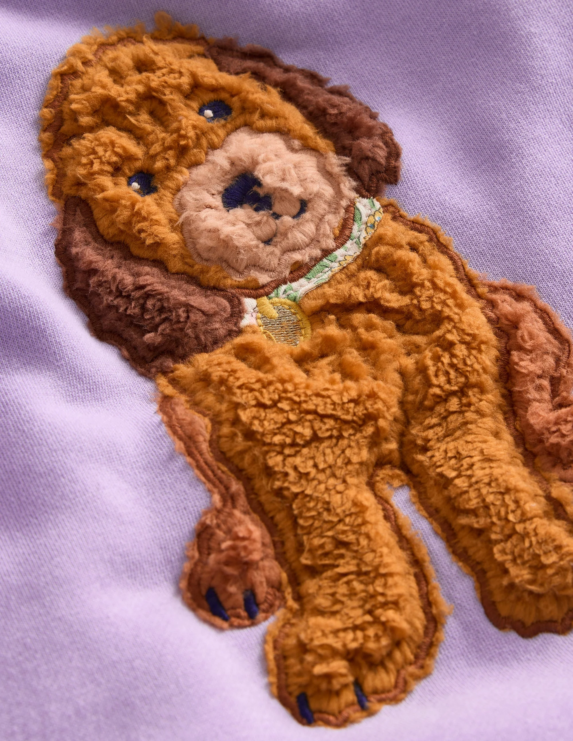 Appliqué Sweatshirt-Misty Lavender Dog - Image 4