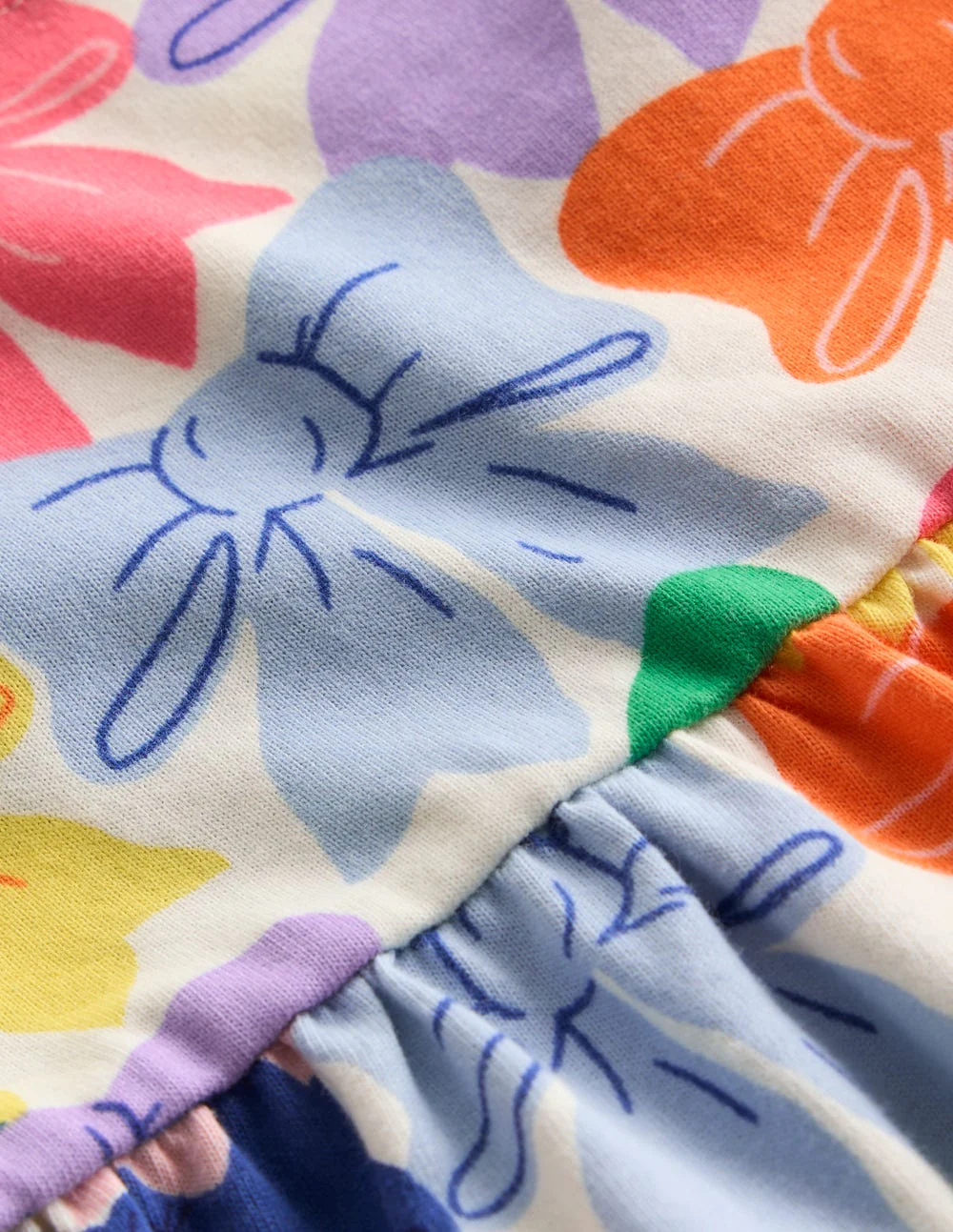Ariel Twirly Jersey Dress-Multi Rainbow Bows - Image 6