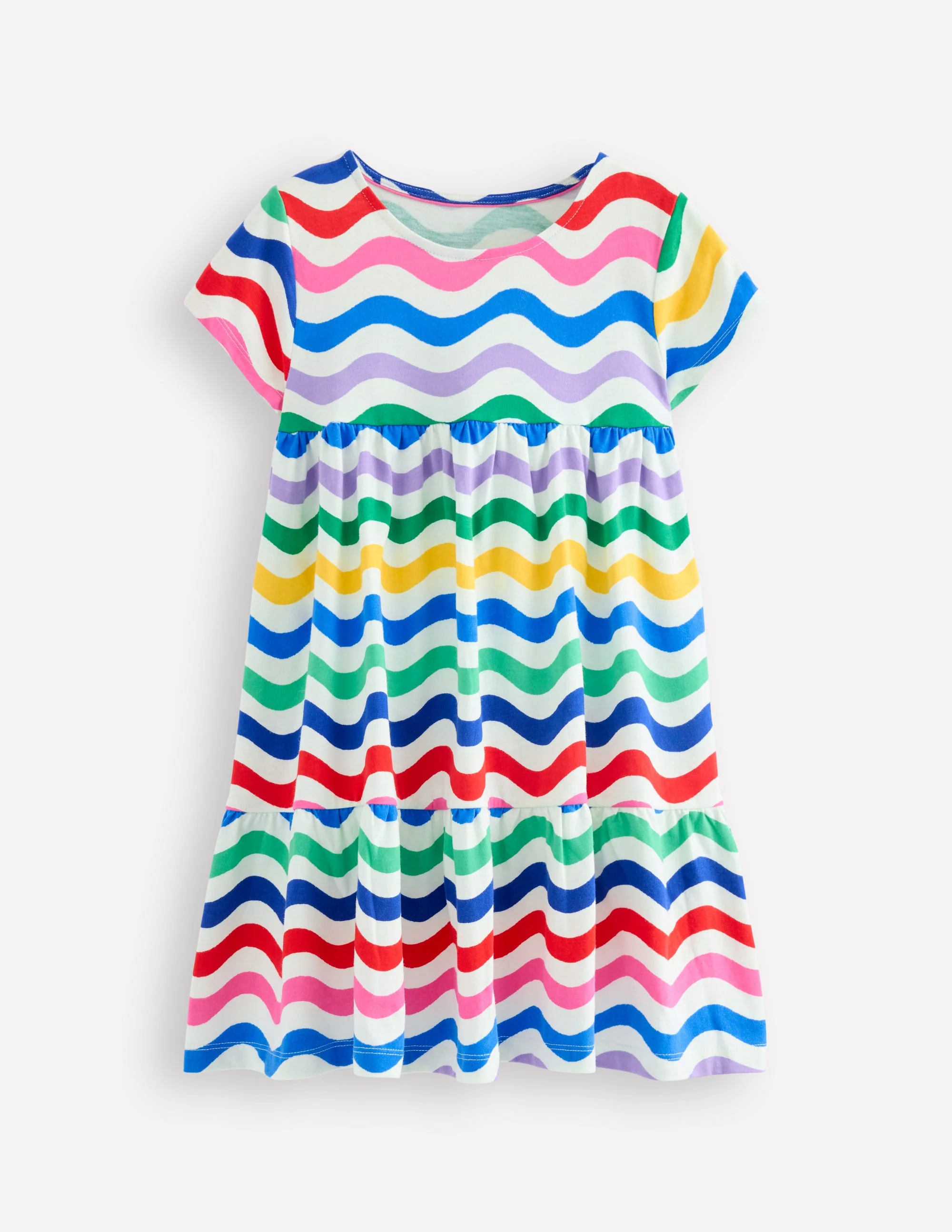 Ariel Twirly Jersey Dress-Multi Wave - Image 2
