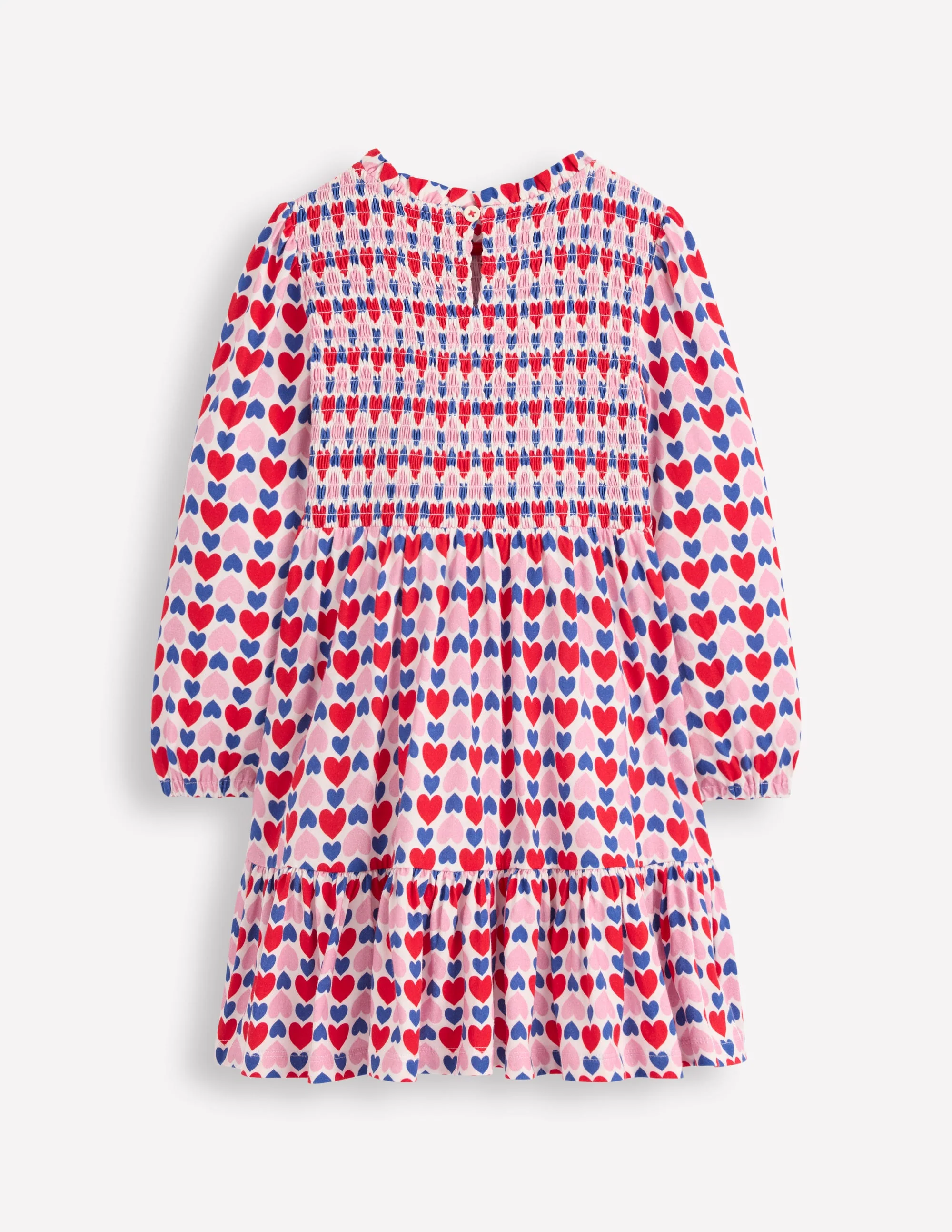 Aurora Long Sleeve Dress-Poppy Red Geo Heart - Image 2