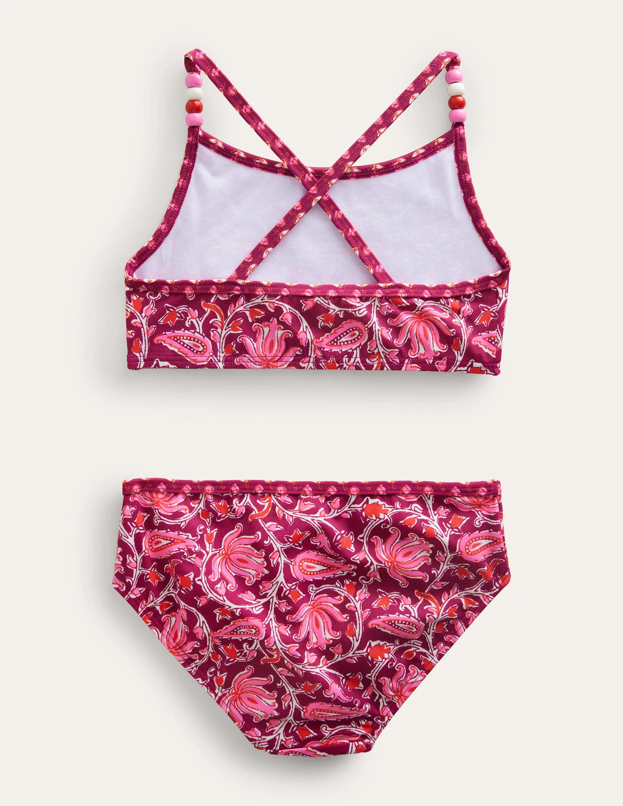 Beaded Bikini-Raspberry Radiance Paisley - Image 2