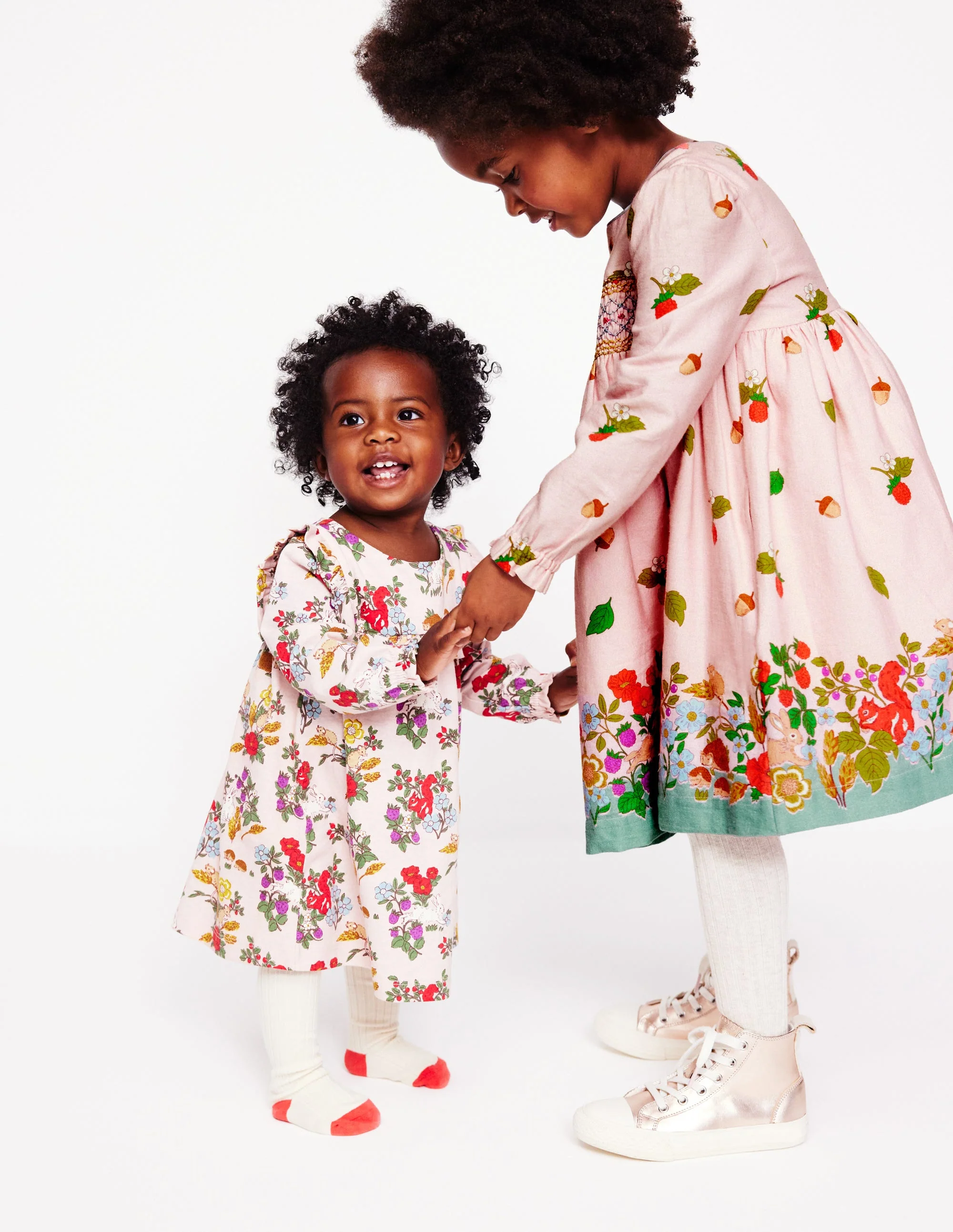 Bess Cosy Smocked Dress-French Pink Autumn Friends - Image 4
