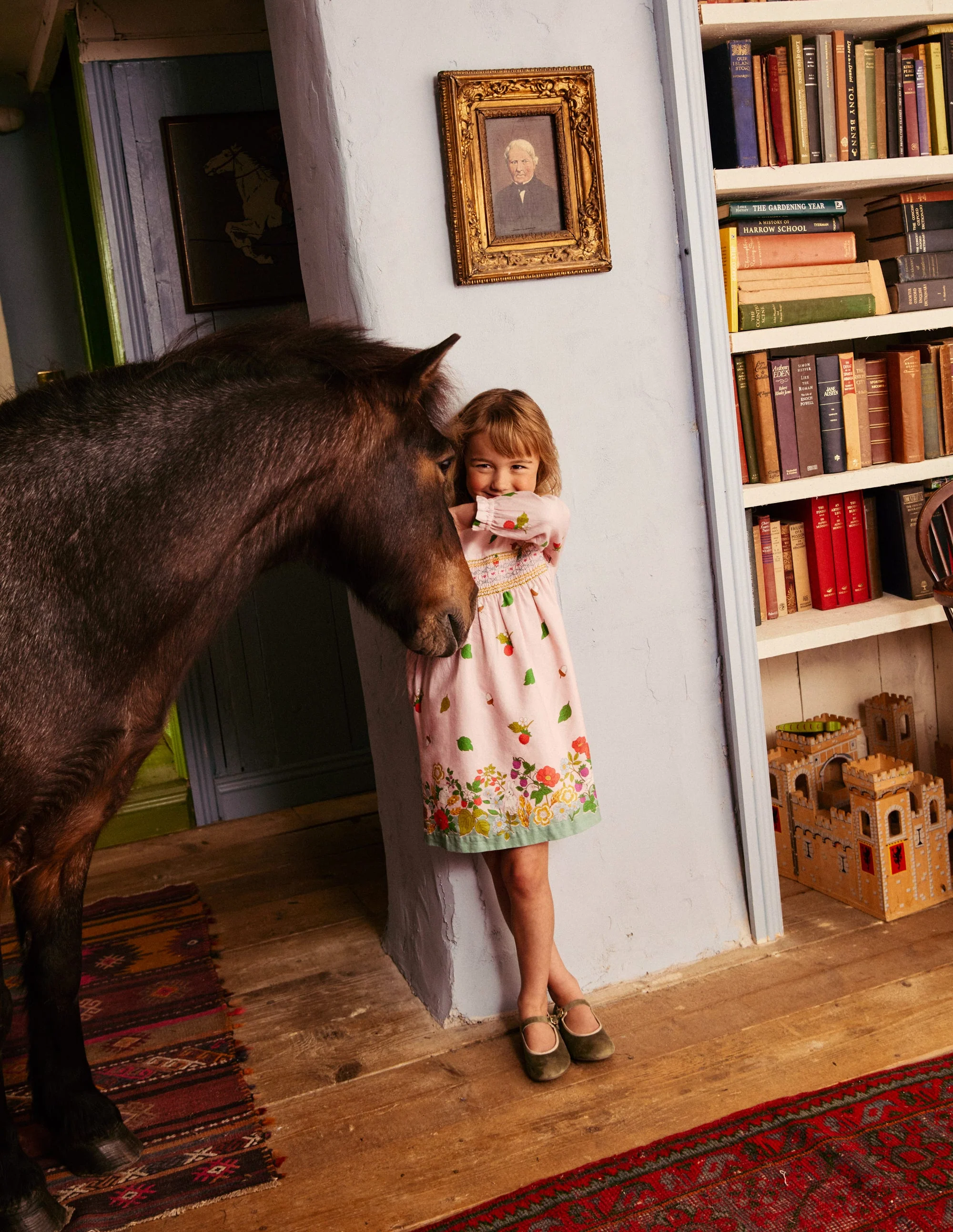 Bess Cosy Smocked Dress-French Pink Autumn Friends - Image 5