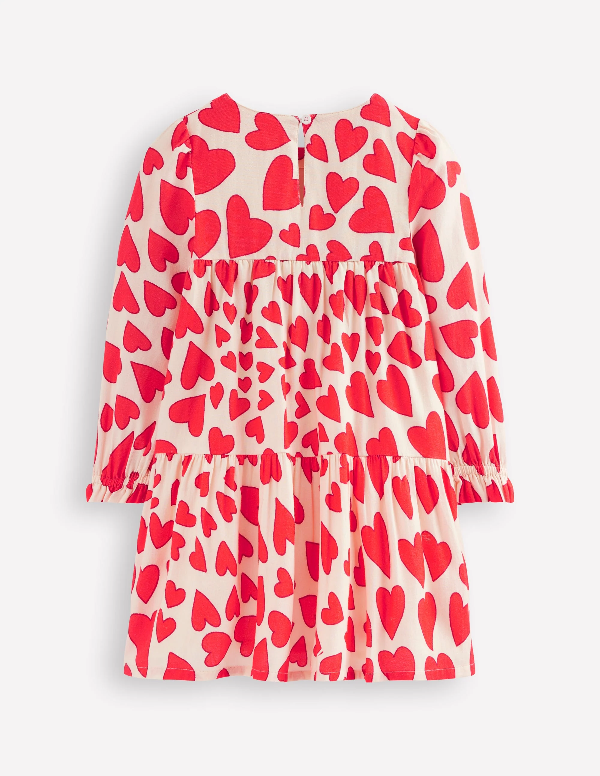 Betsy Tiered Twirly Dress-Poppy Red Hearts - Image 2