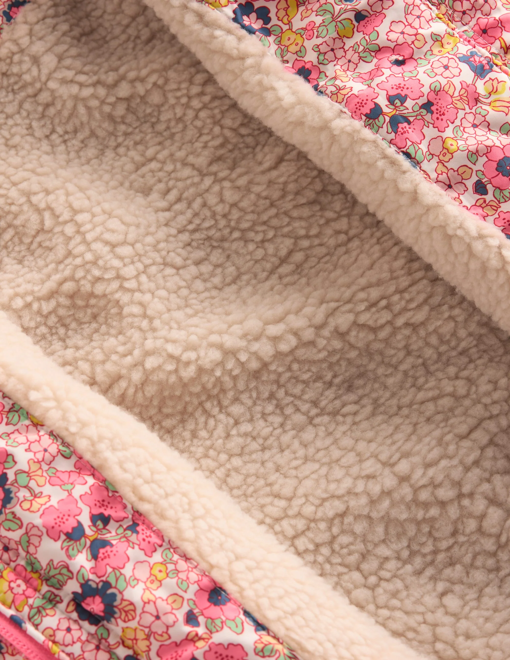 Borg Padded Jacket-Pink Flowerbed - Image 5