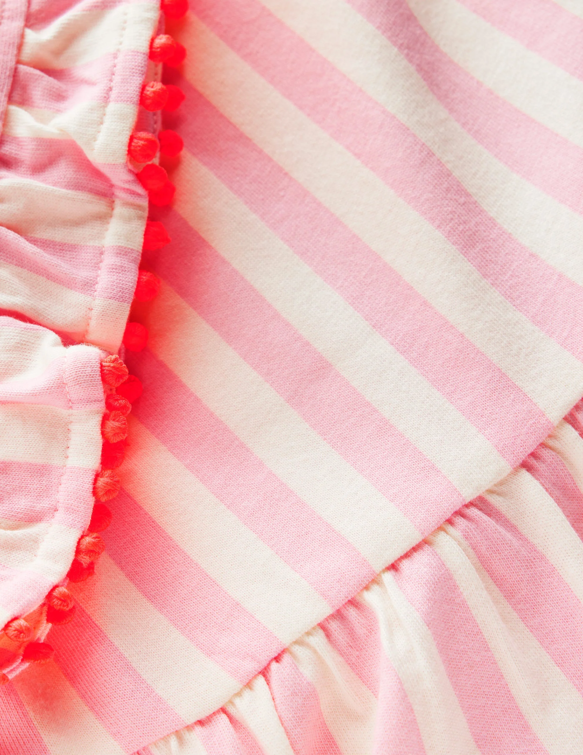 Bow Back Jersey Dress-Pink Stripe - Image 6