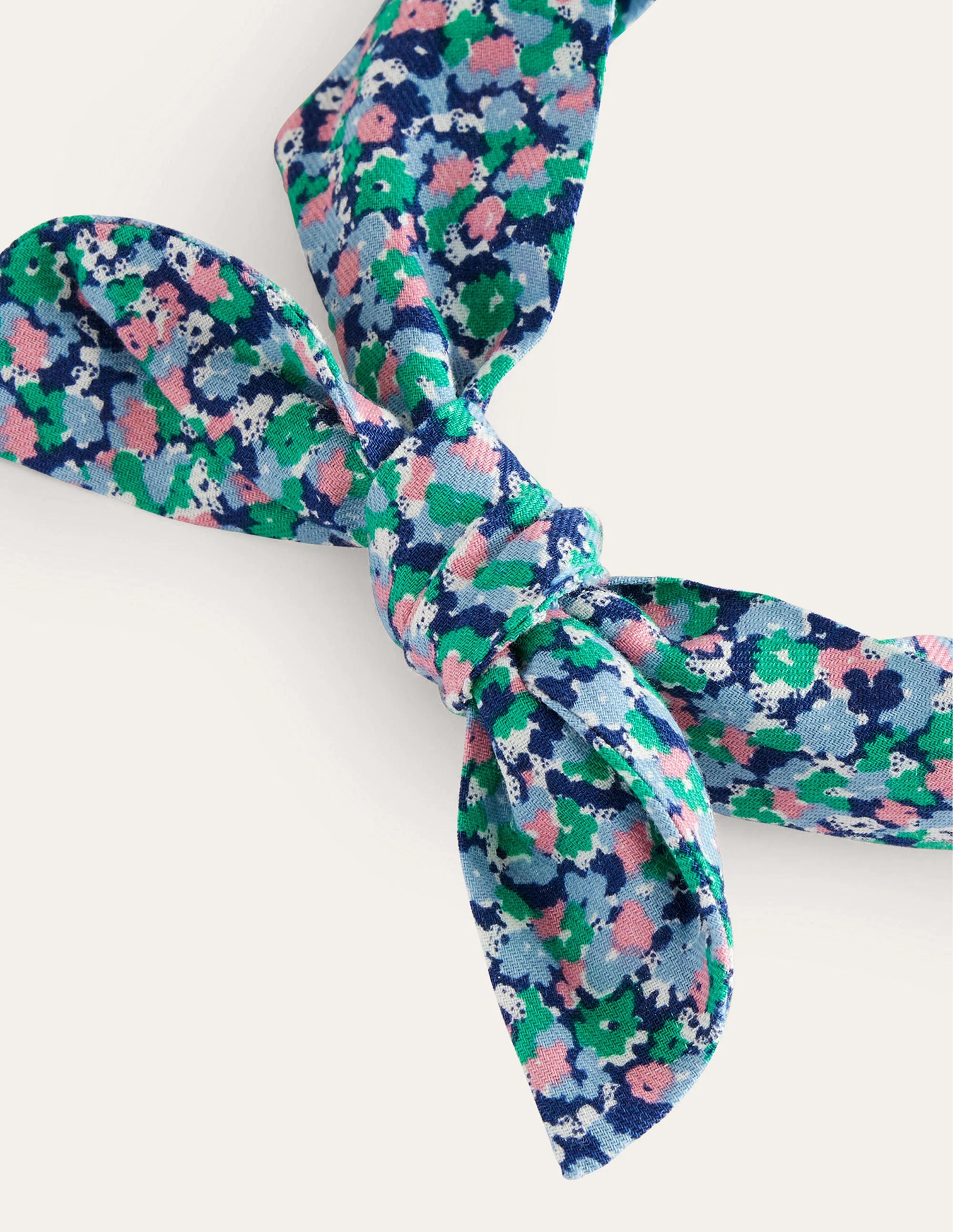 Bow Headband-Blue Ditsy Floral - Image 2