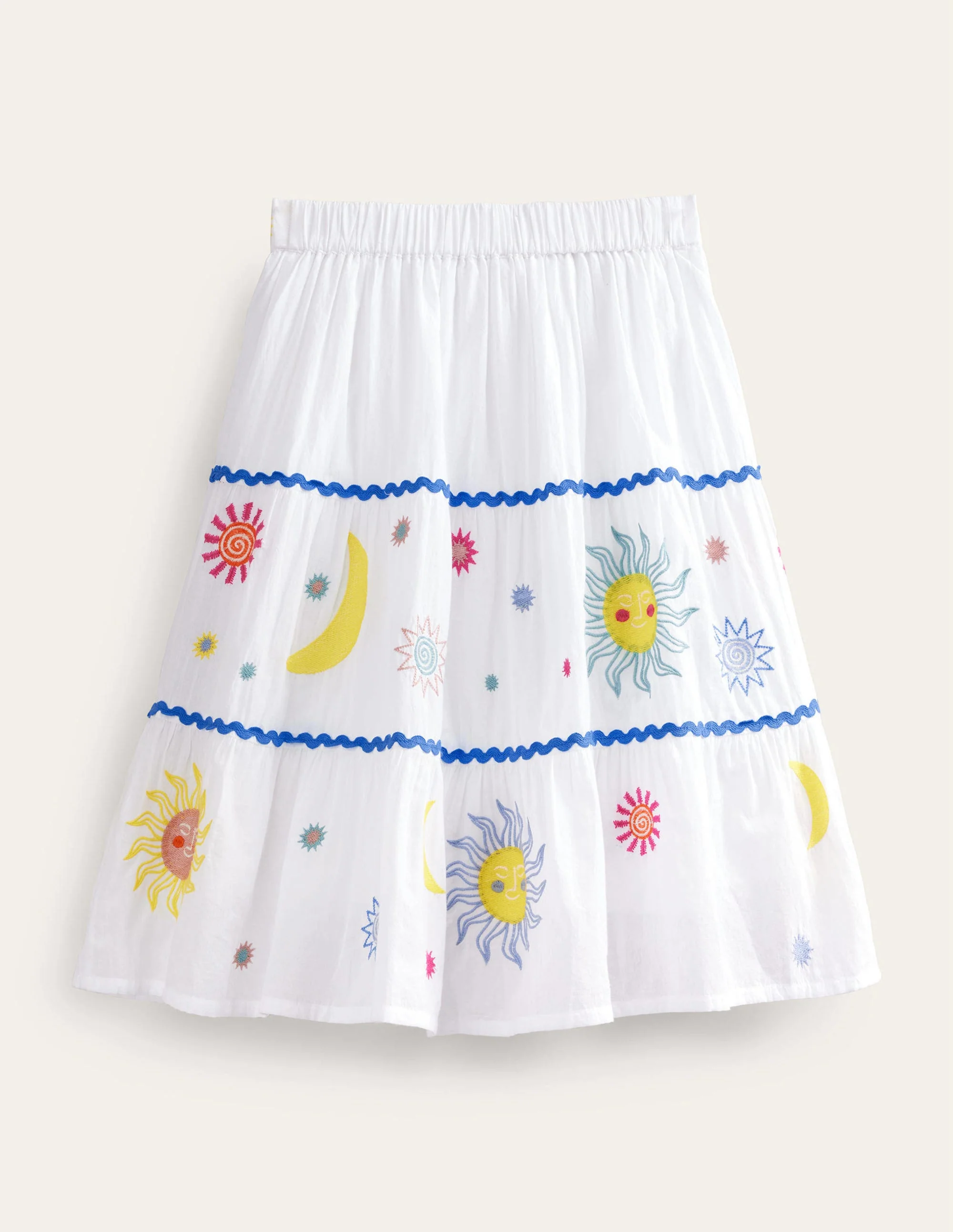 Celestial Appliqué Skirt-White - Image 2