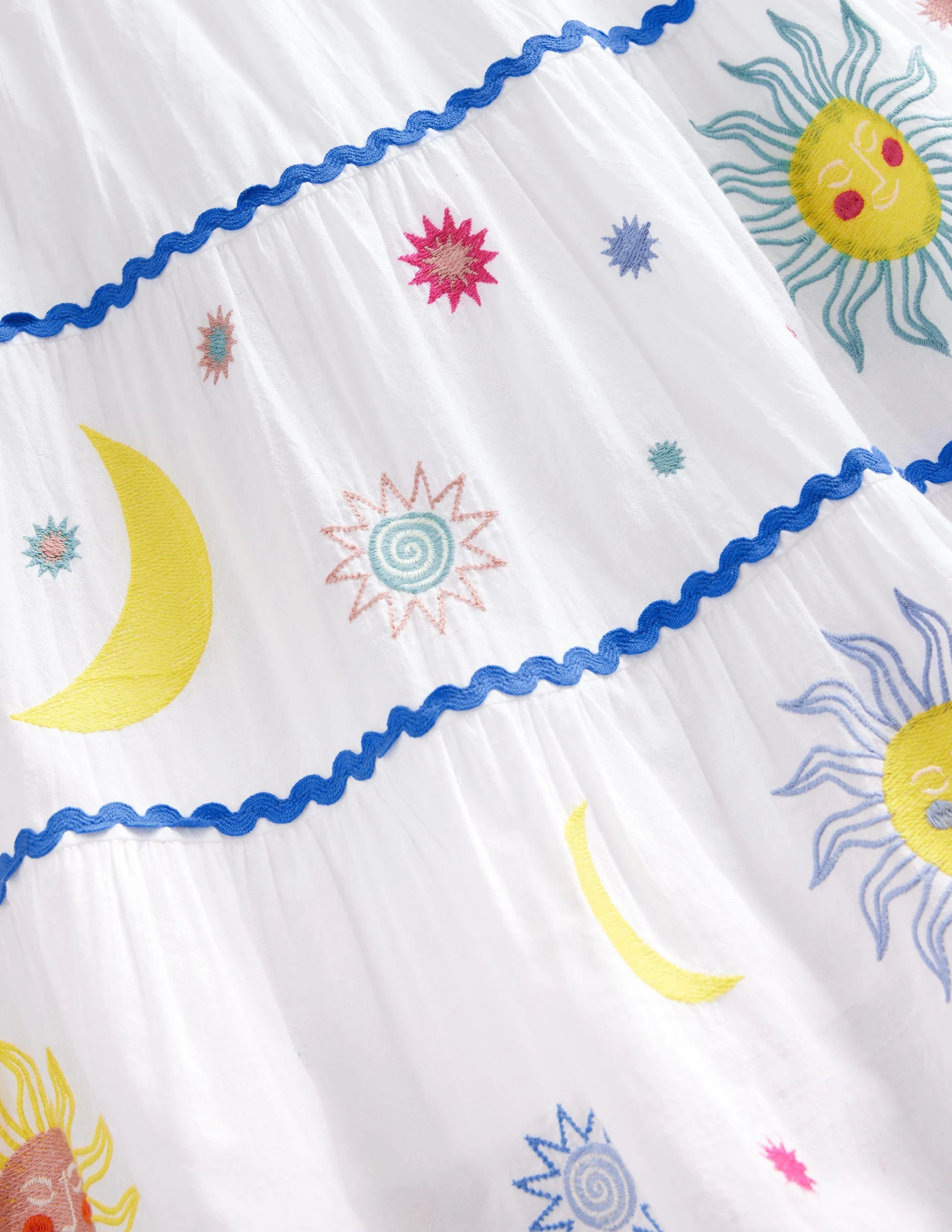 Celestial Appliqué Skirt-White - Image 3