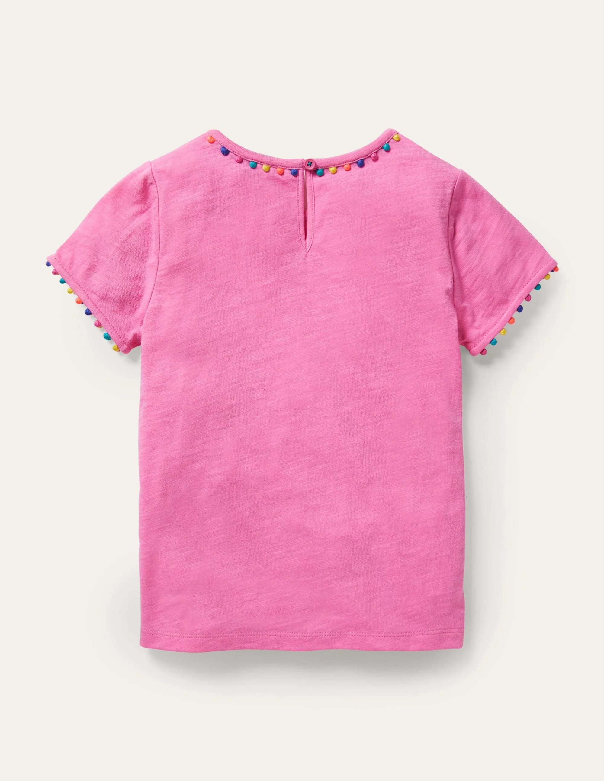 Charlie Pom Jersey T-shirt-Strawberry Ice Pink - Image 2