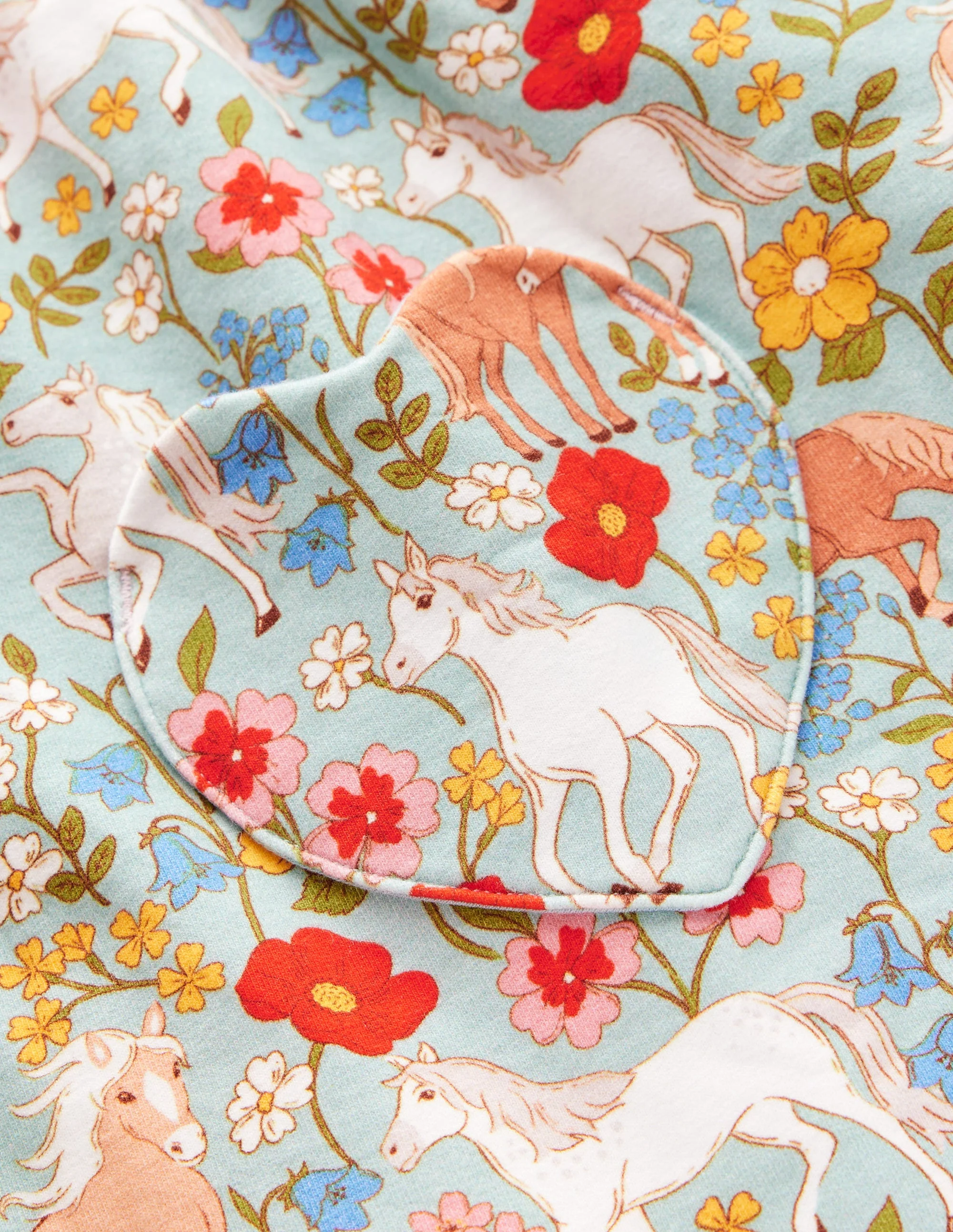 Collared Tunic-Blue Pony Floral - Image 3