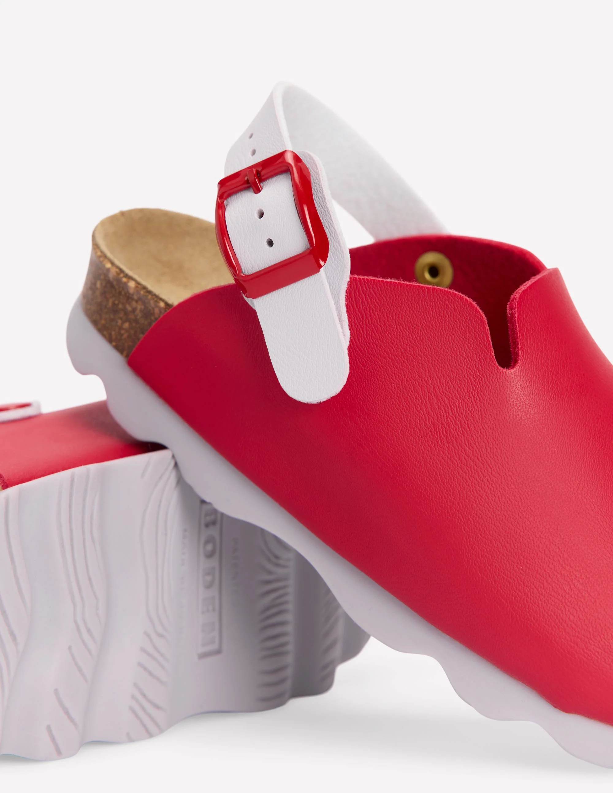 Colourblock Clogs-Firecracker Red - Image 3