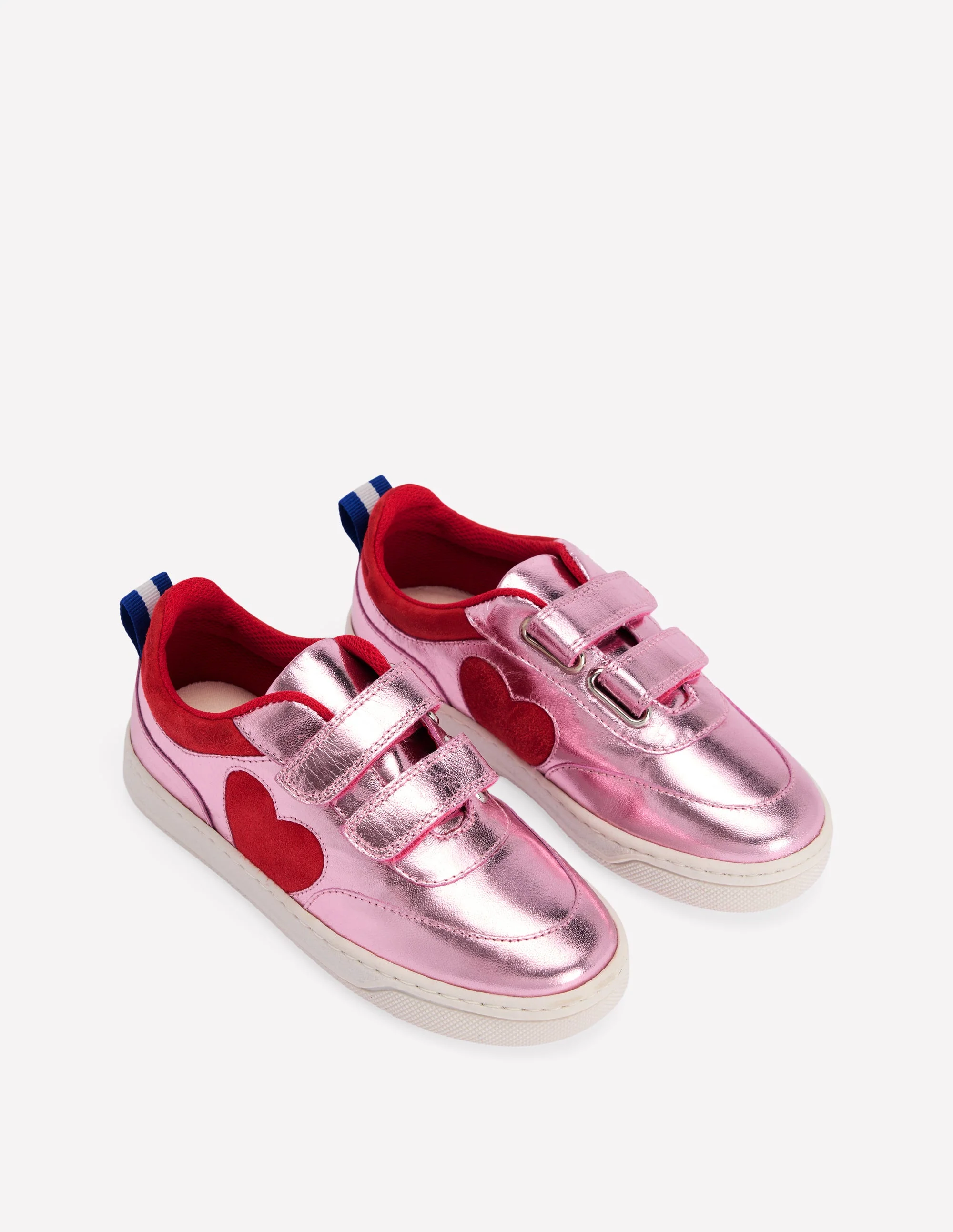 Colourblock Low Tops-Metallic Pink Heart - Image 2