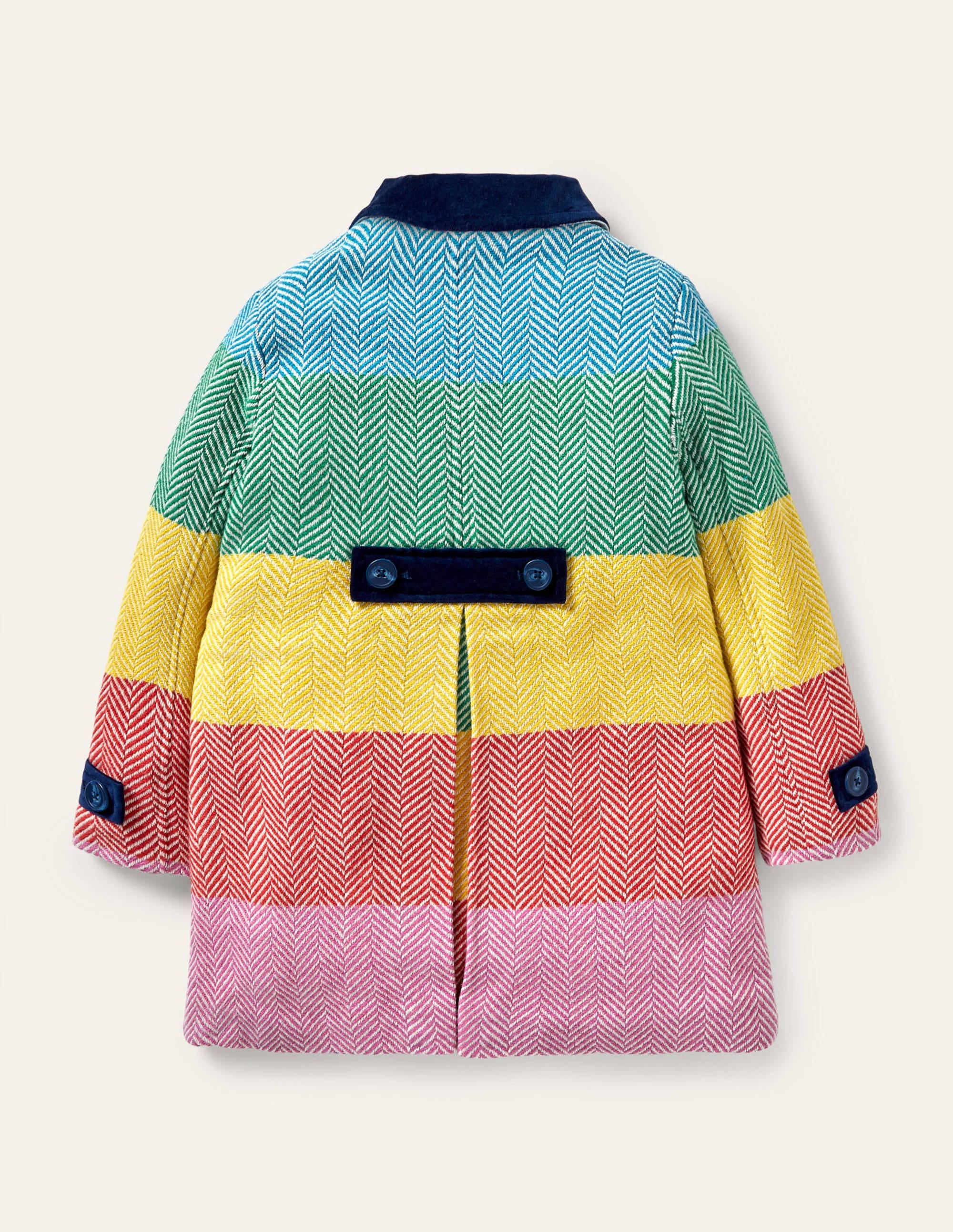 Colourful Wool Coat-Multi Rainbow - Image 2