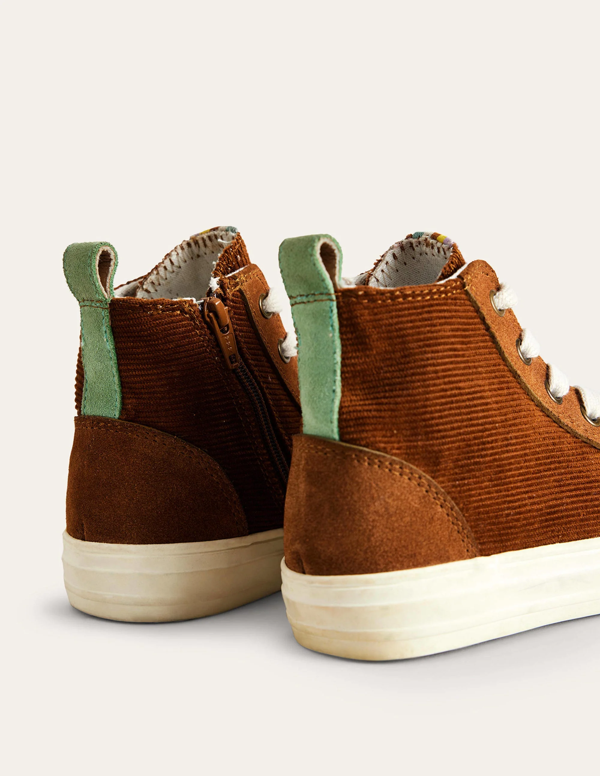 Corduroy High Tops-Brown - Image 3