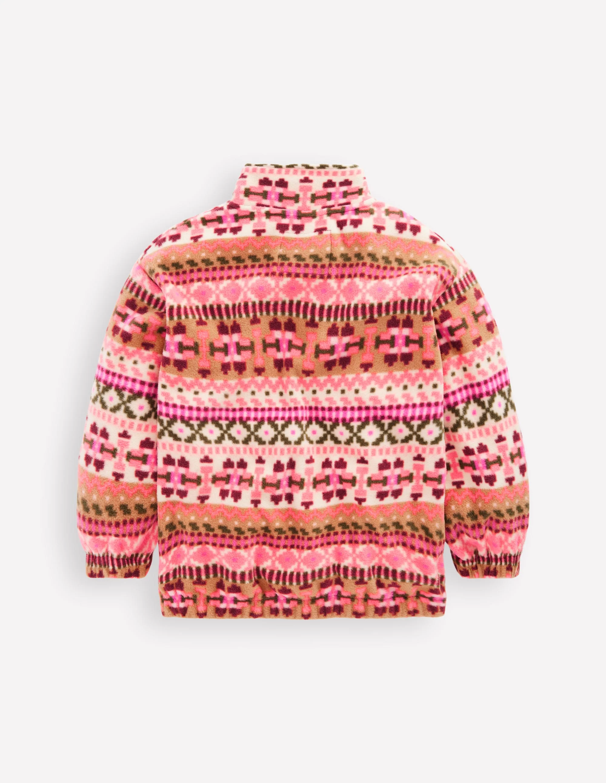 Cosy Geometric Fleece-Pink Aztec Geo - Image 2